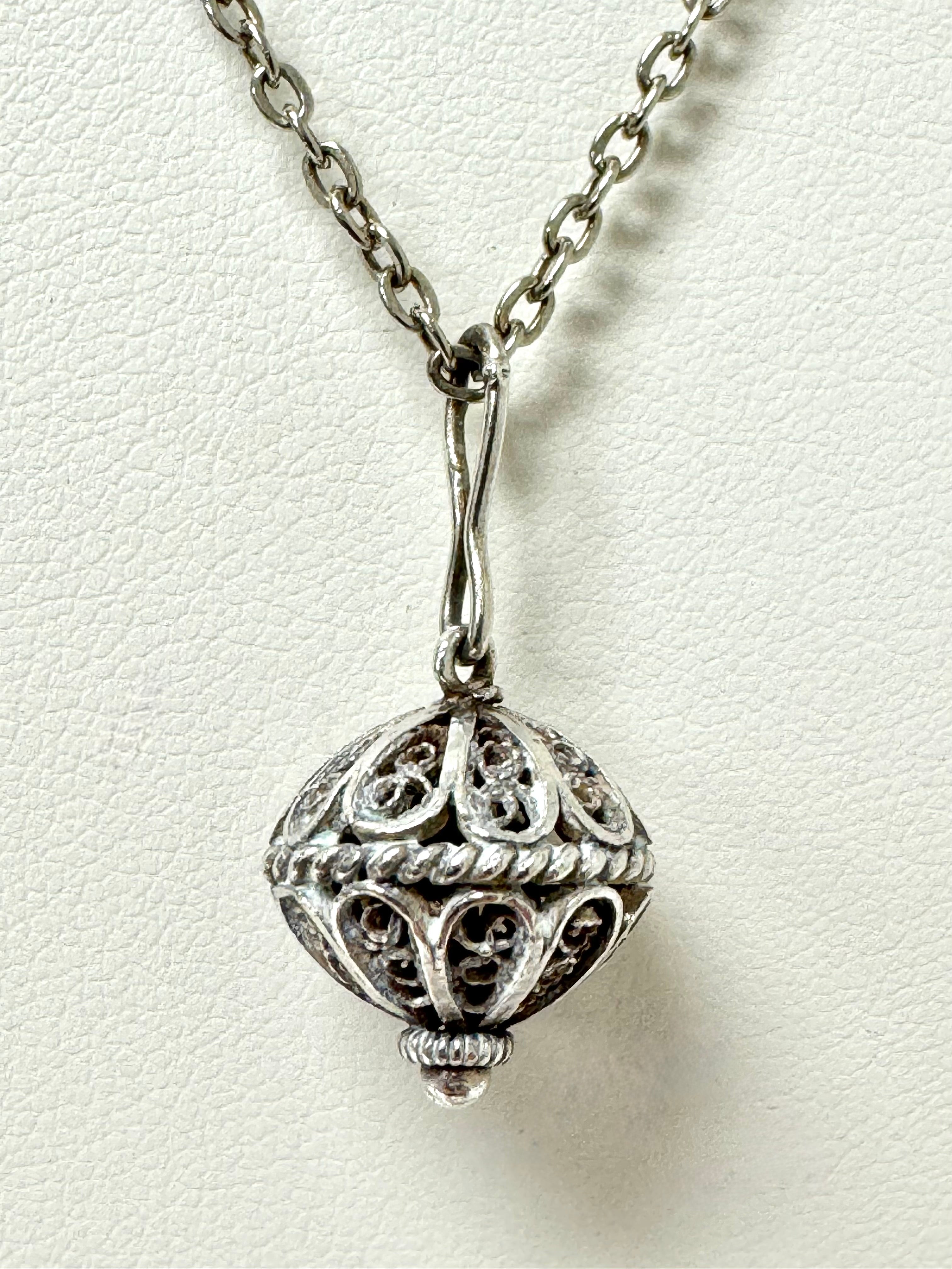Sterling Filigree Pendant