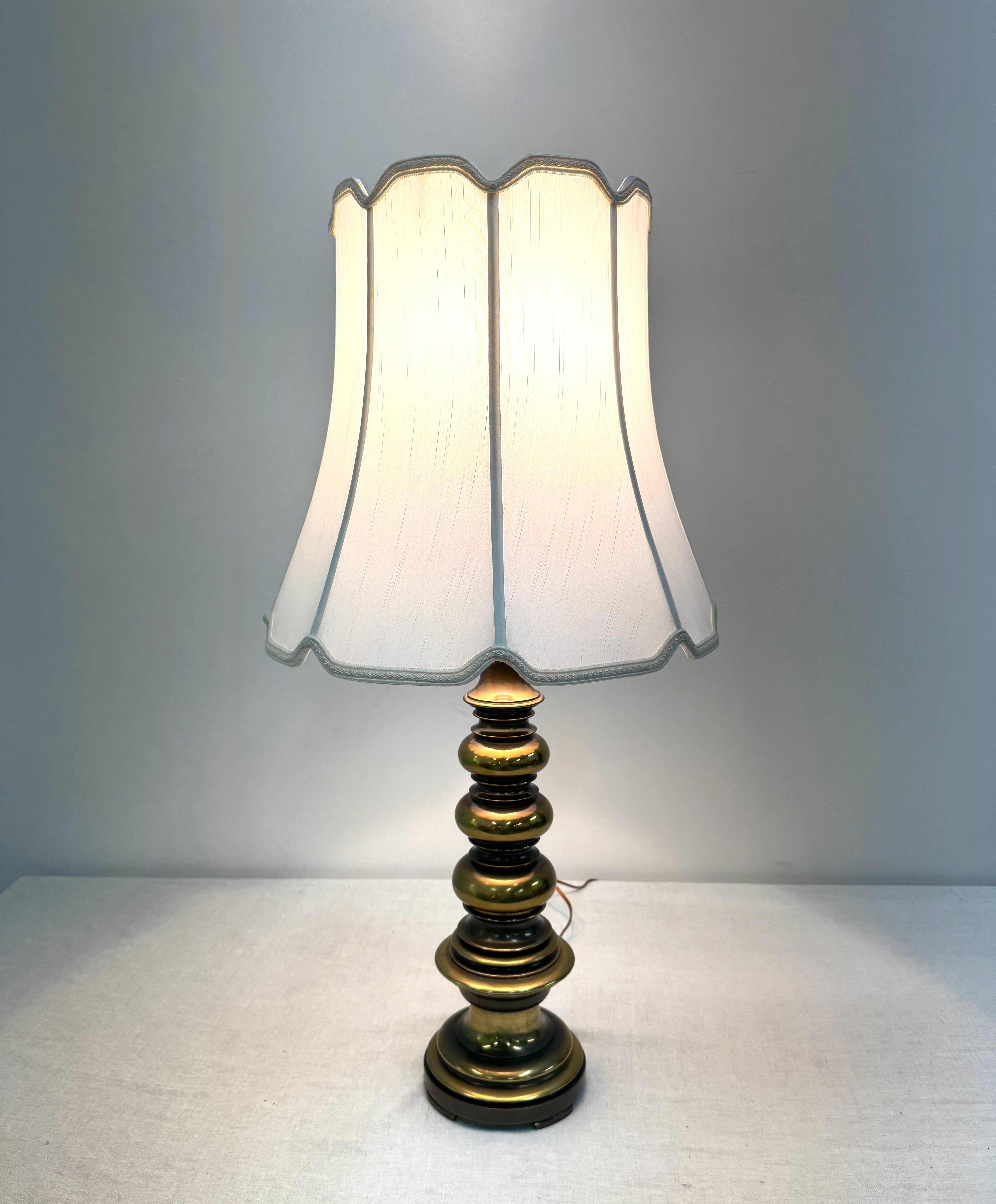 Vintage STIFFEL Solid Brass Spiral Lamp