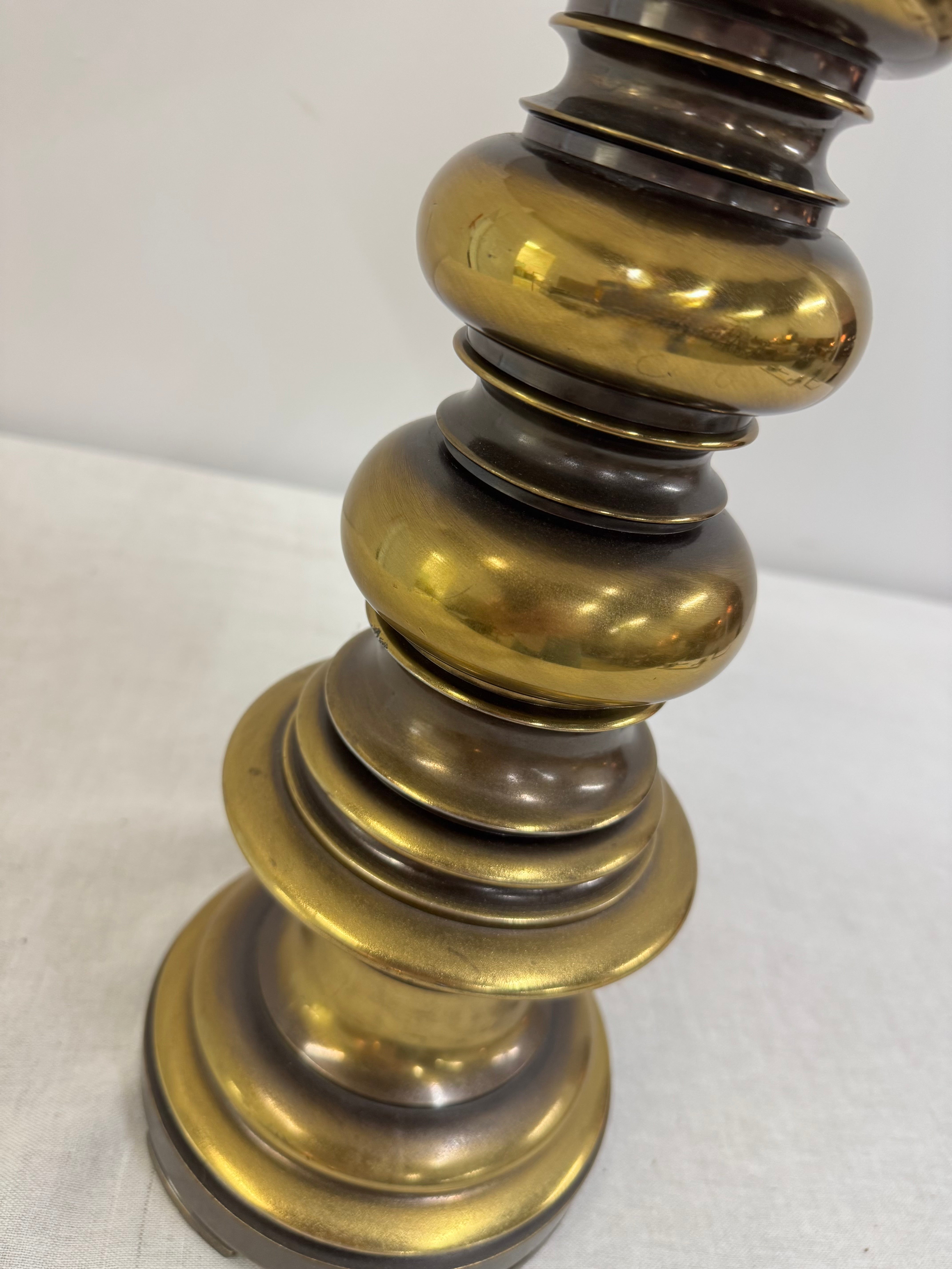 Vintage STIFFEL Solid Brass Spiral Lamp