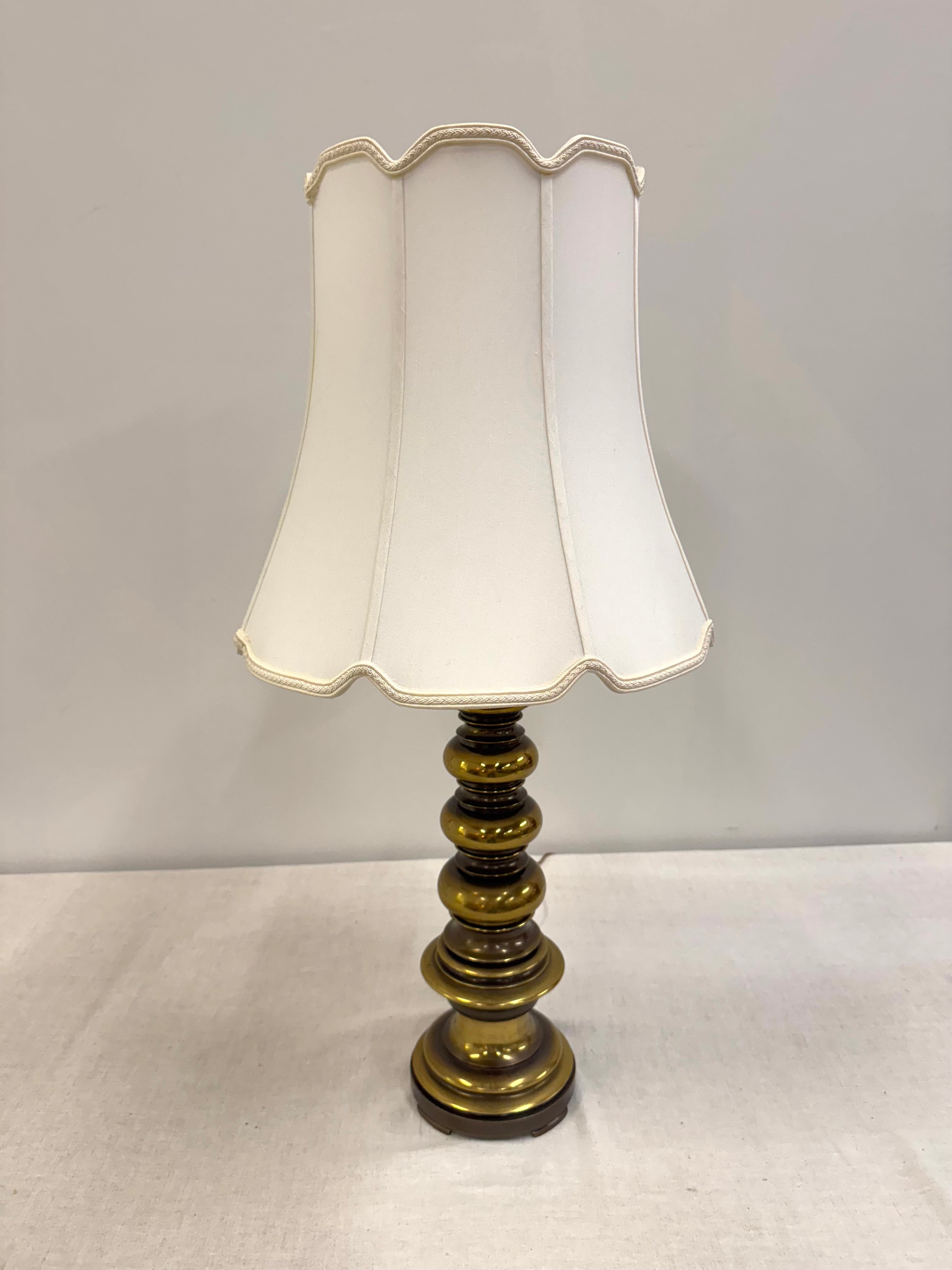 Vintage STIFFEL Solid Brass Spiral Lamp