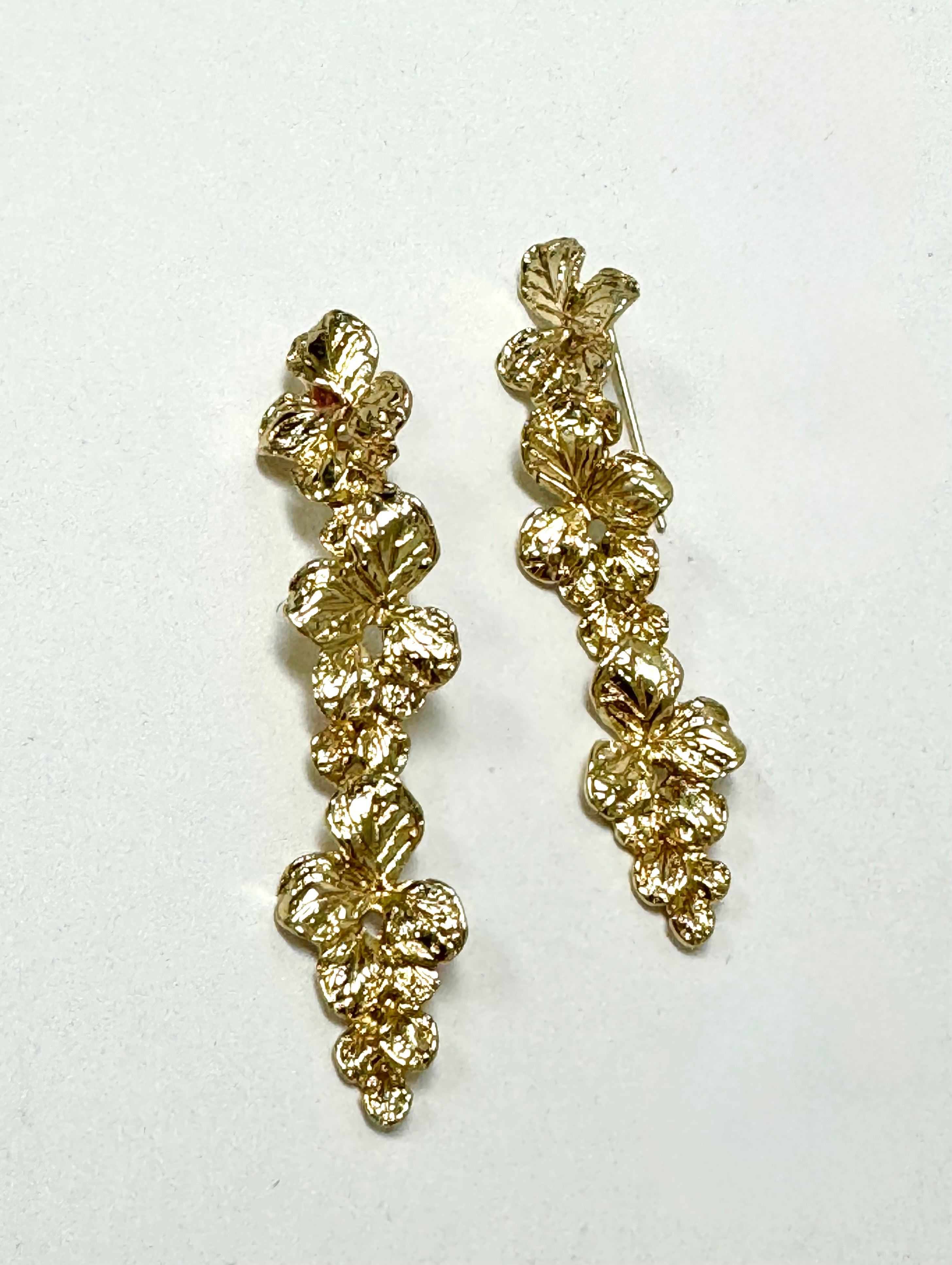 Gold-tone Floral Drop Earrings