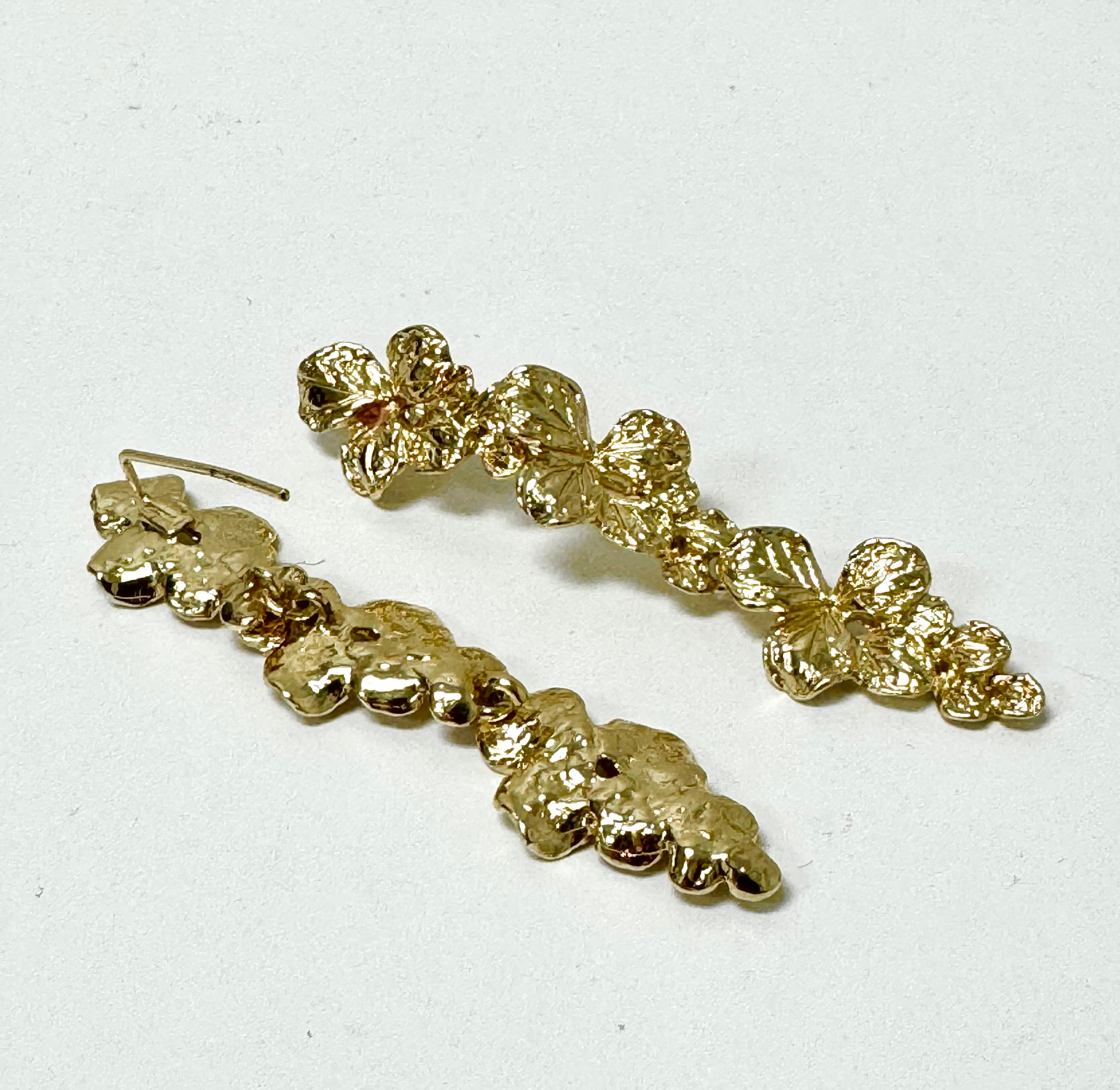Gold-tone Floral Drop Earrings