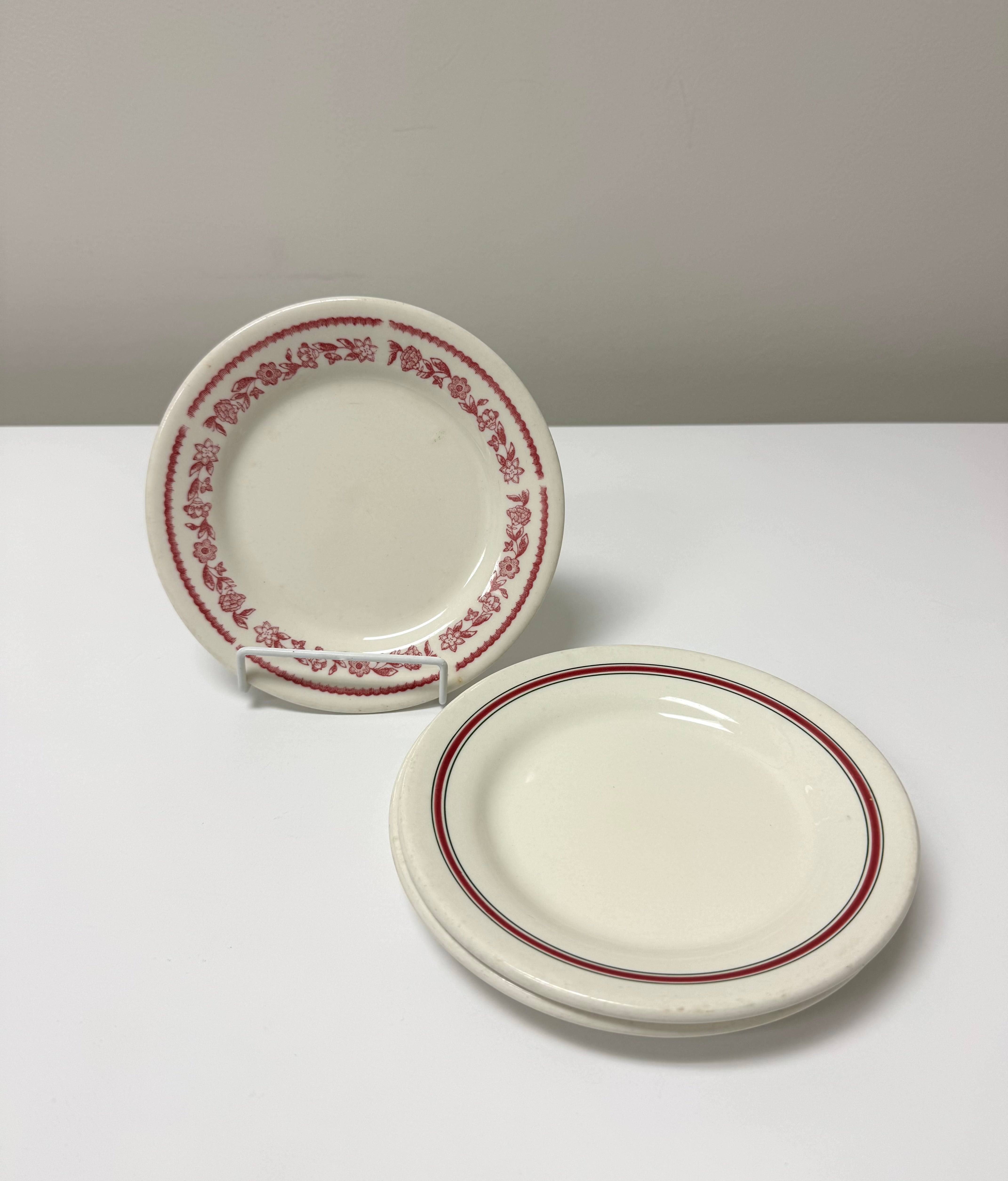 Vintage Hotelware 7" Plates Set of 3