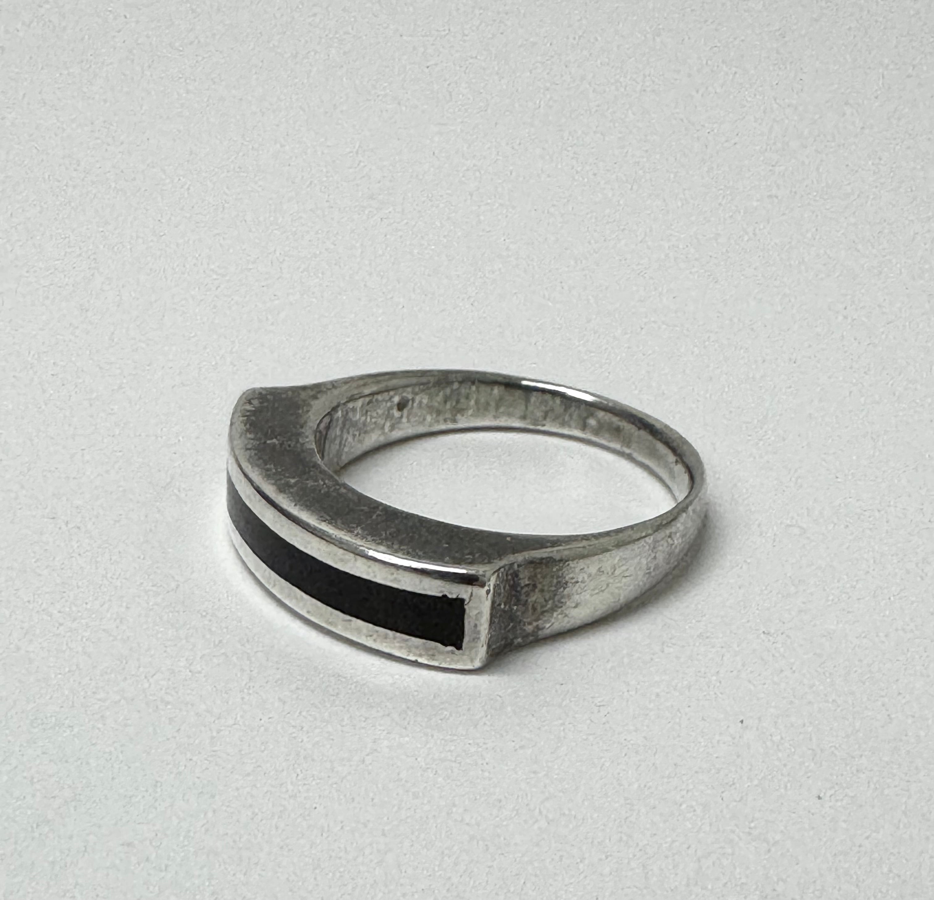 Black Onyx Silver Ring