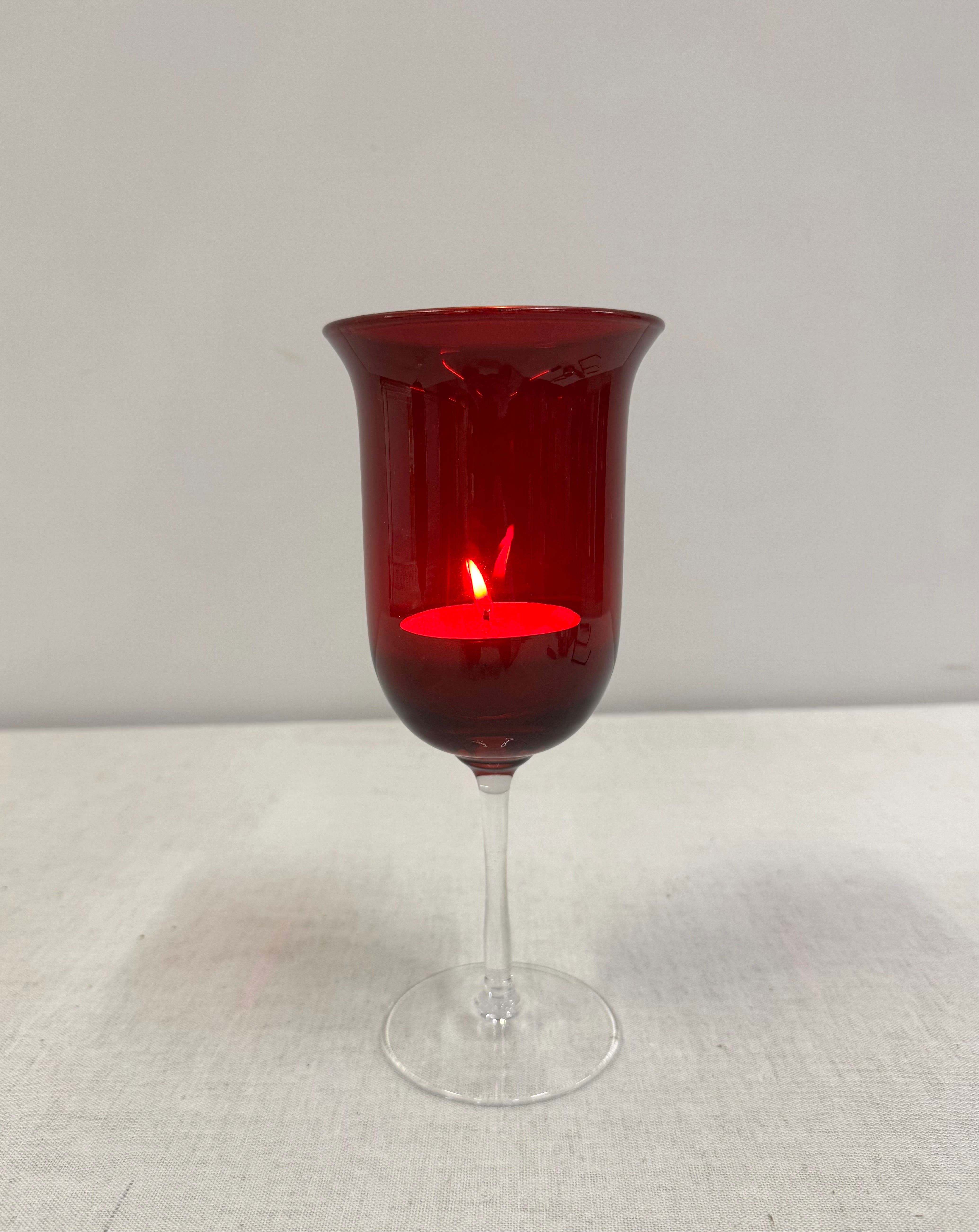 Vintage PARTYLITE Ruby Red Votive Holder