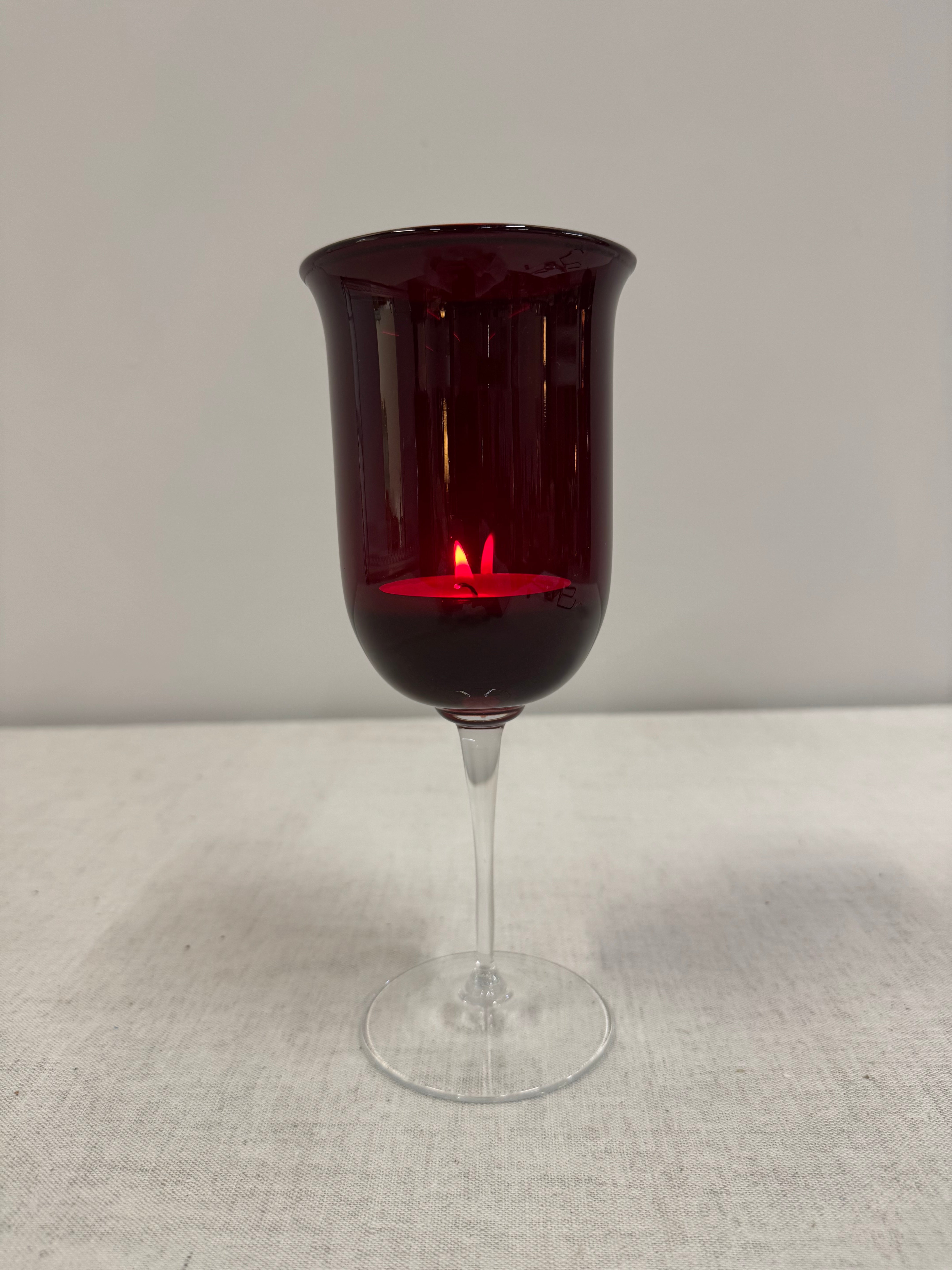 Vintage PARTYLITE Ruby Red Votive Holder