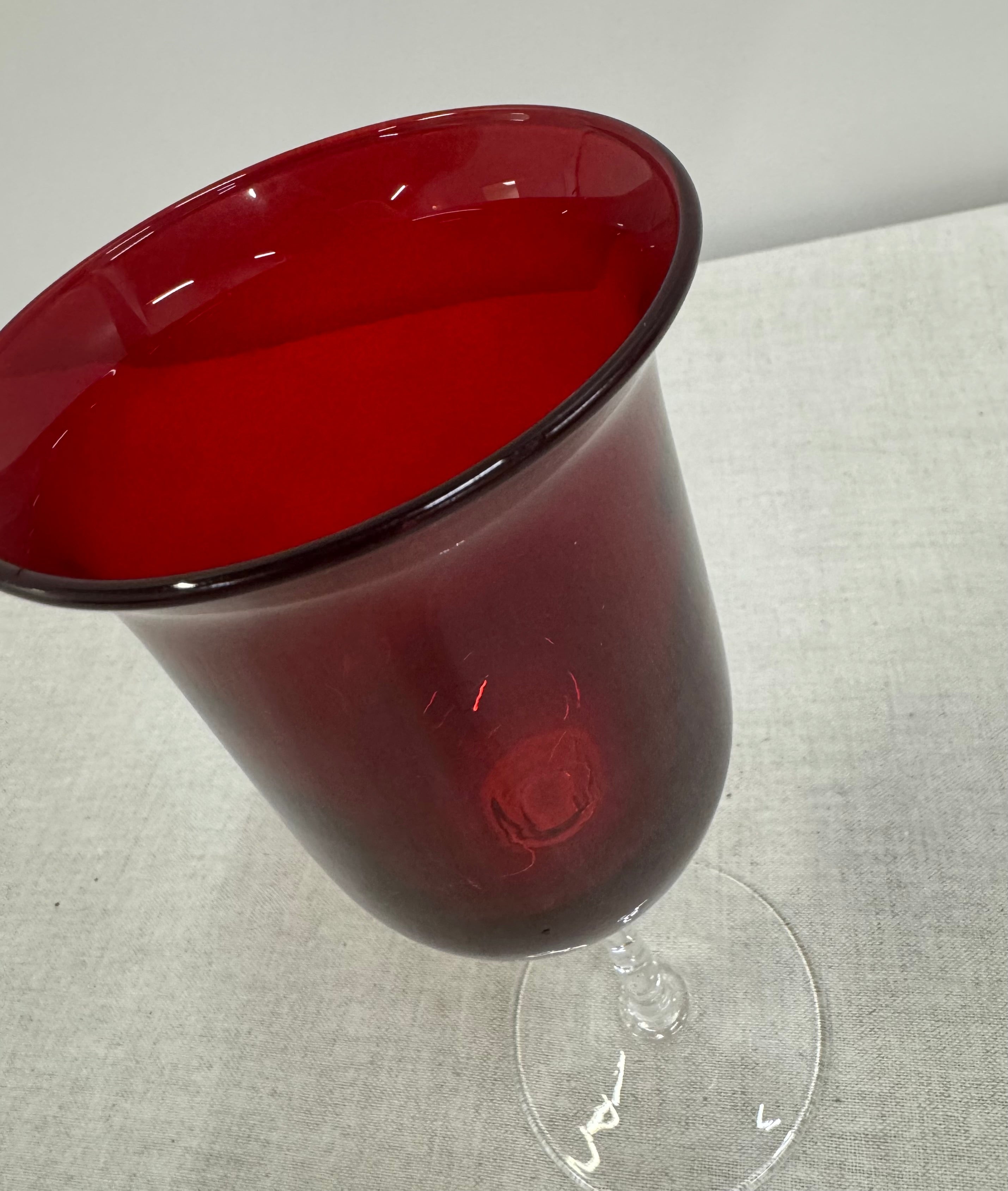 Vintage PARTYLITE Ruby Red Votive Holder