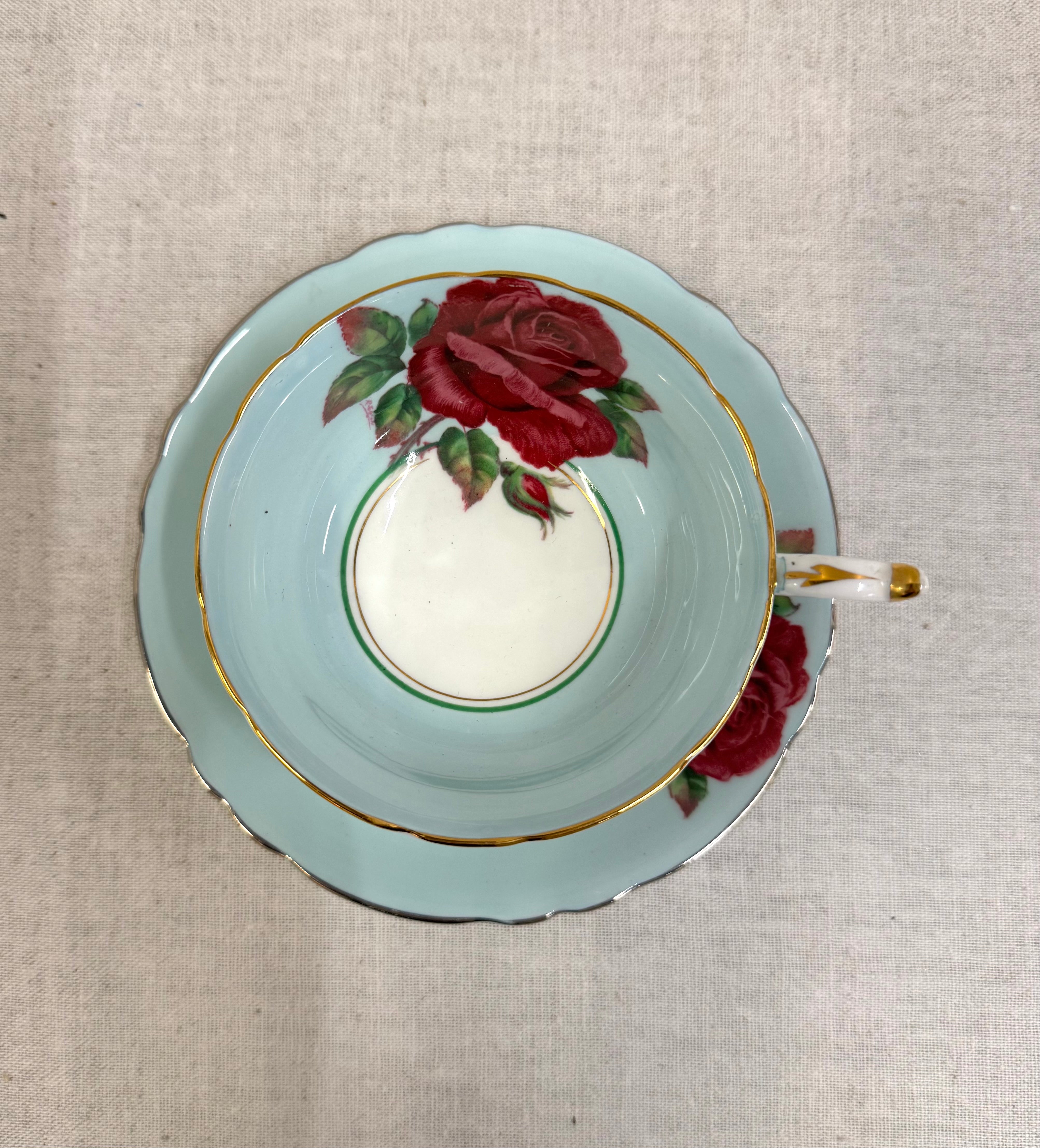 PARAGON Red Roses Cup & Saucer