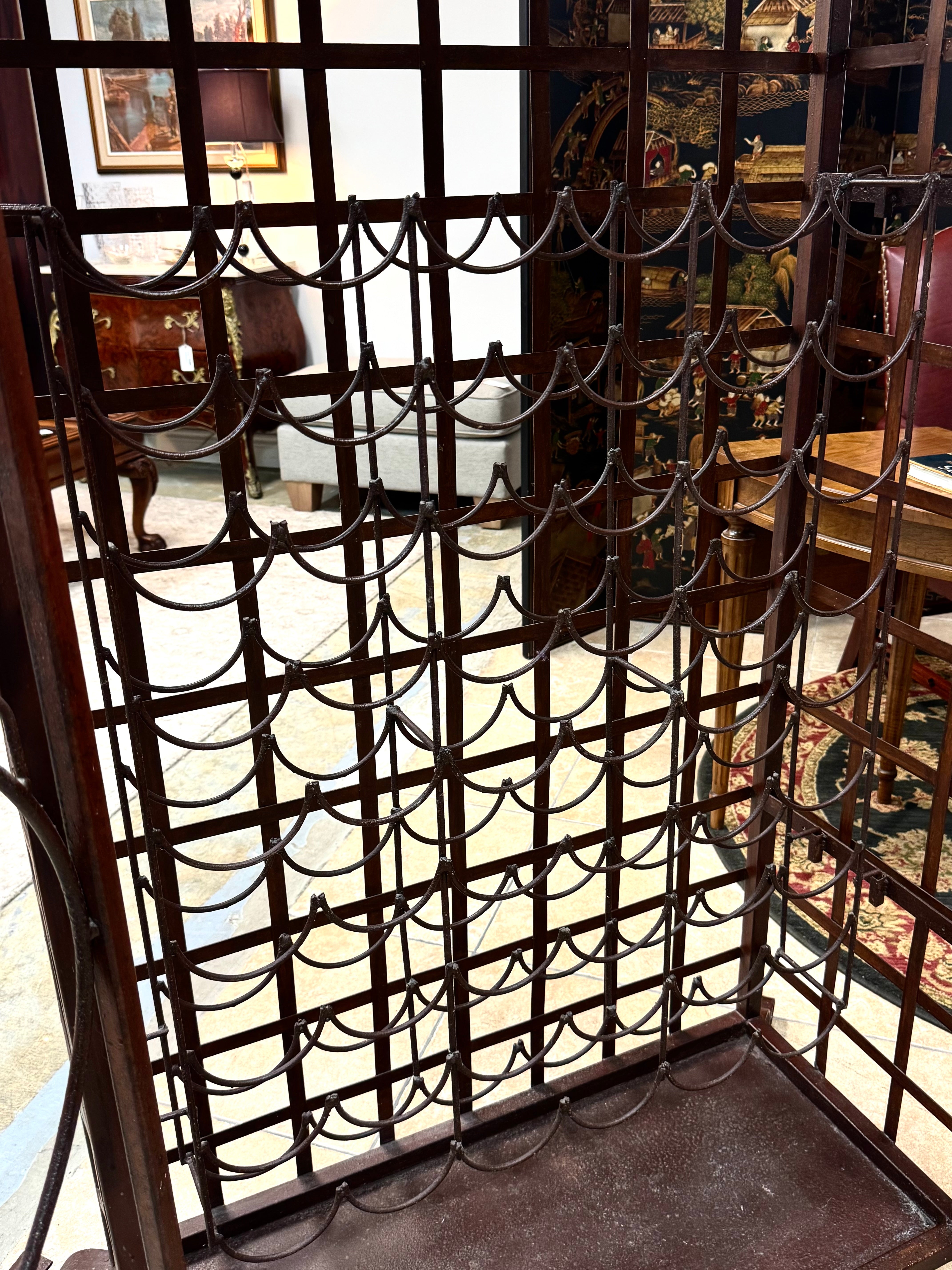 Hand-forged Wrought Iron Wine Rack