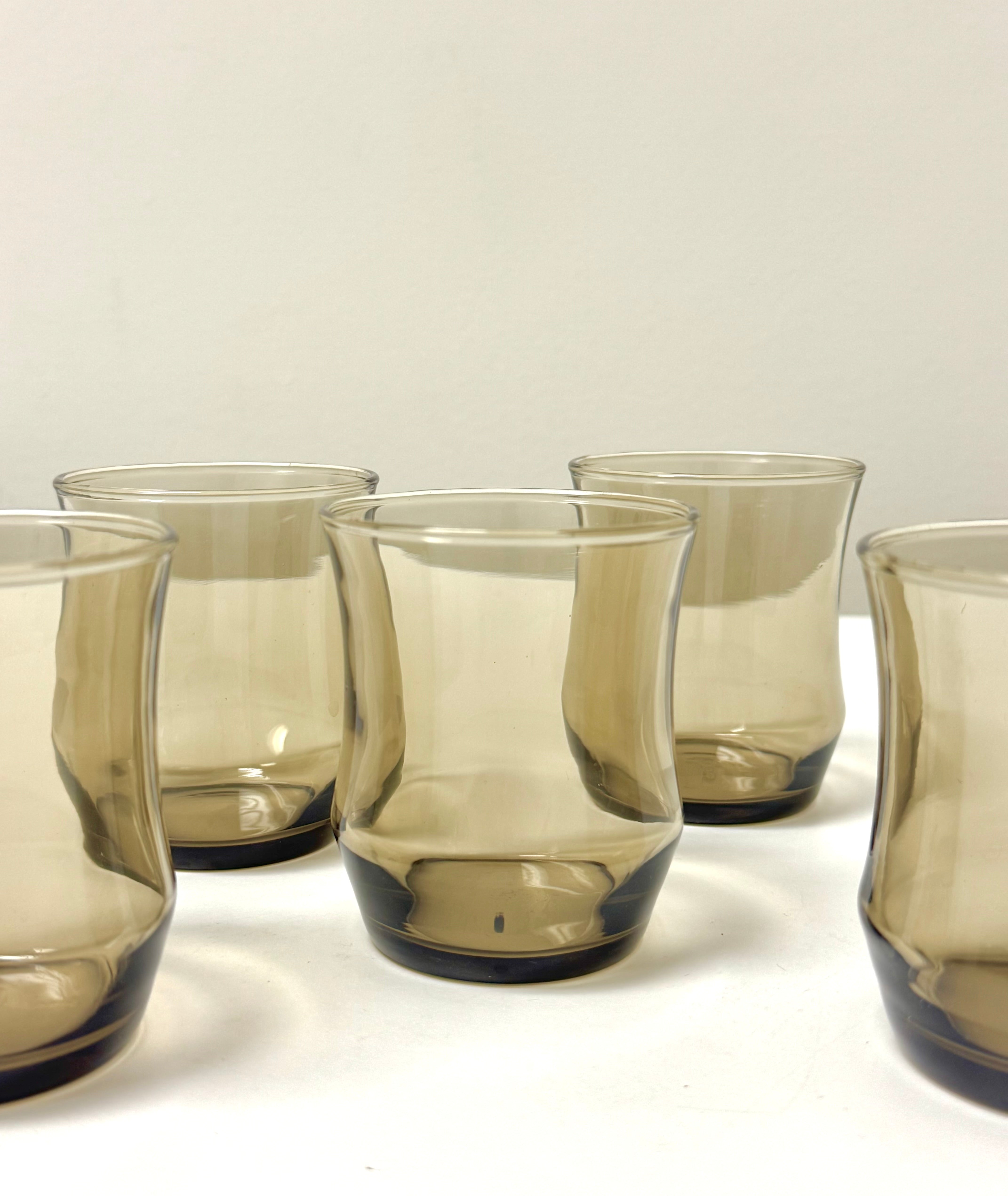 Tawny Smoke Small Juice Glasses Set of 5