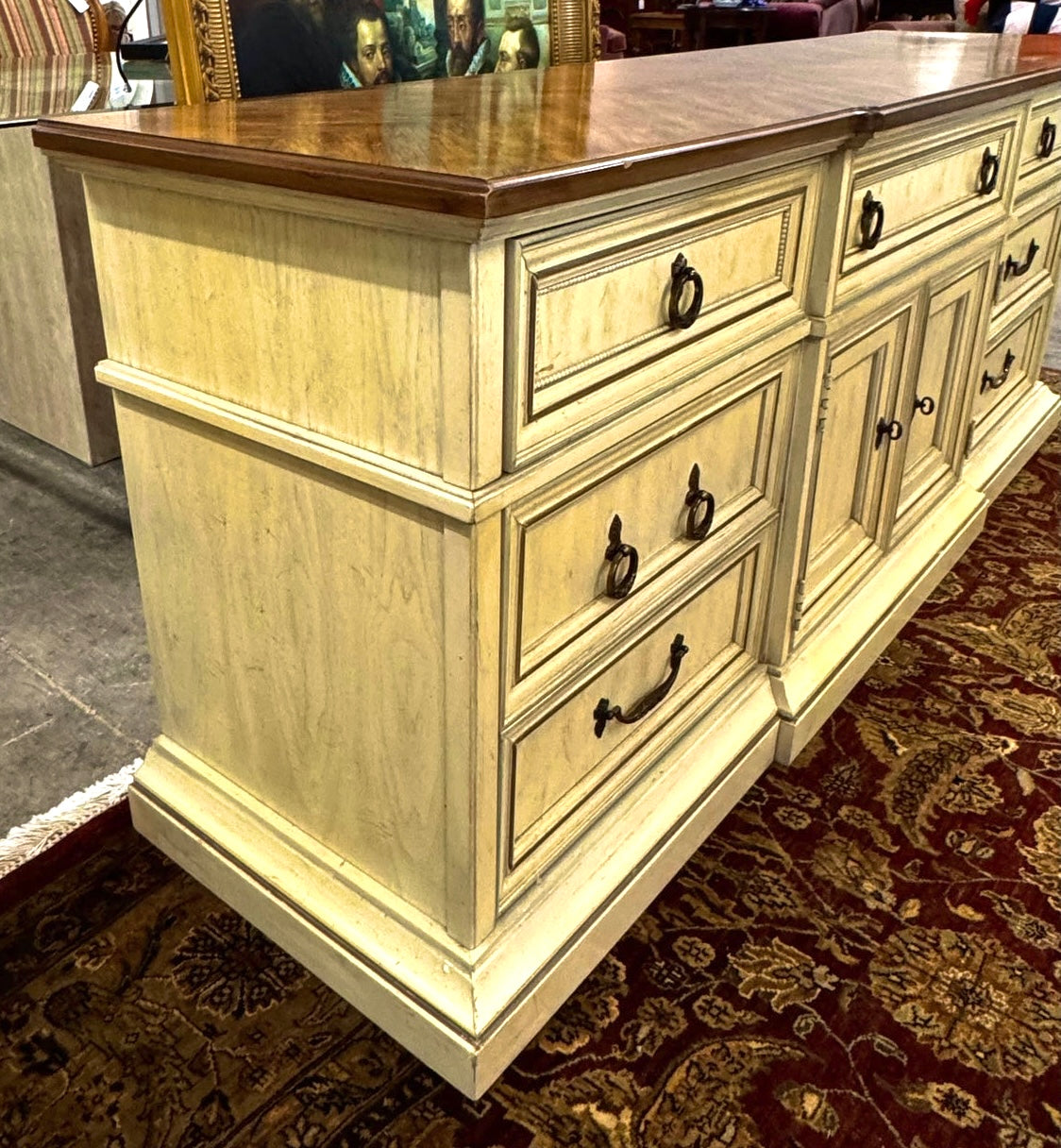 Cream Antique-finish Dresser