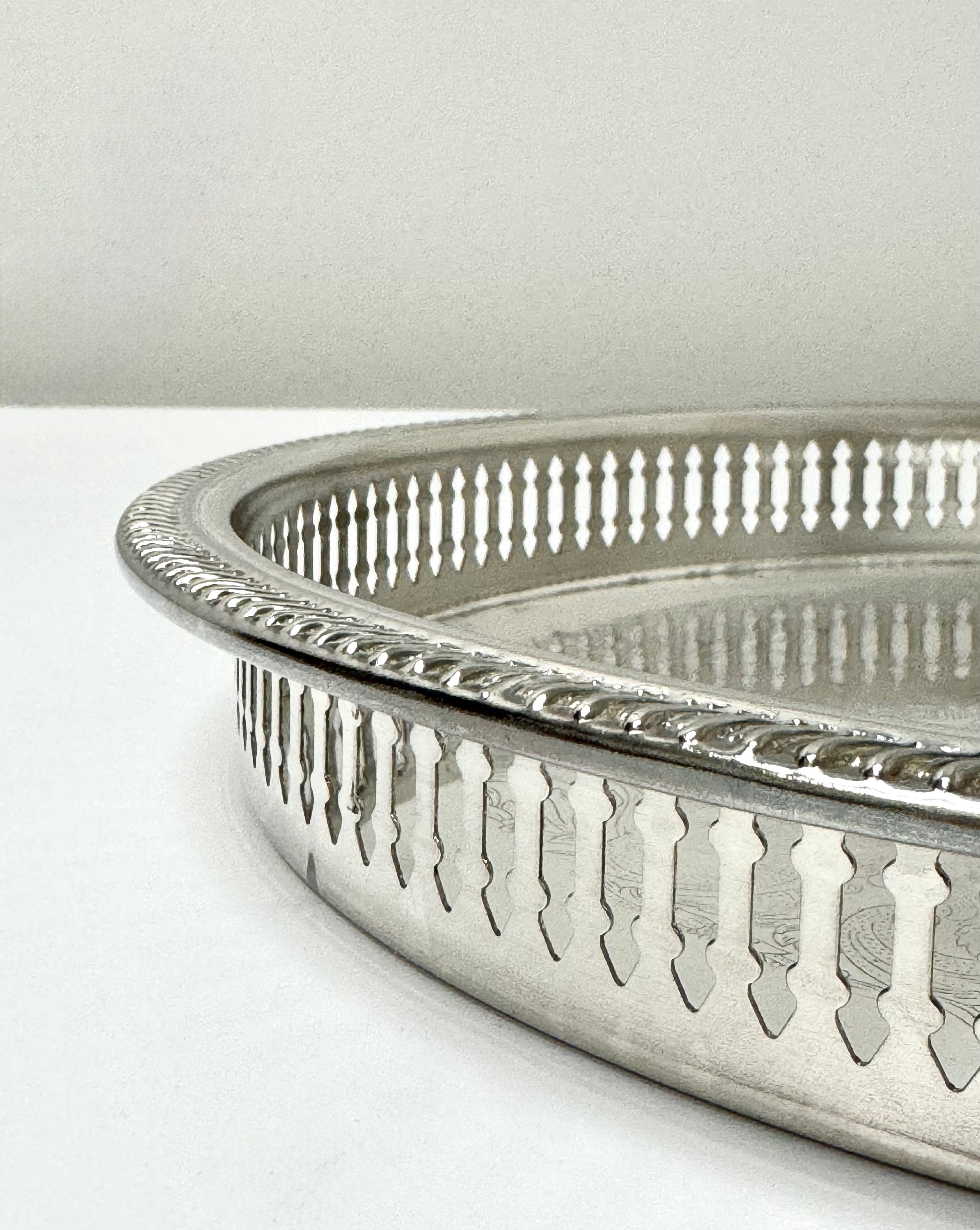 Vintage Silverplate Gallery Tray