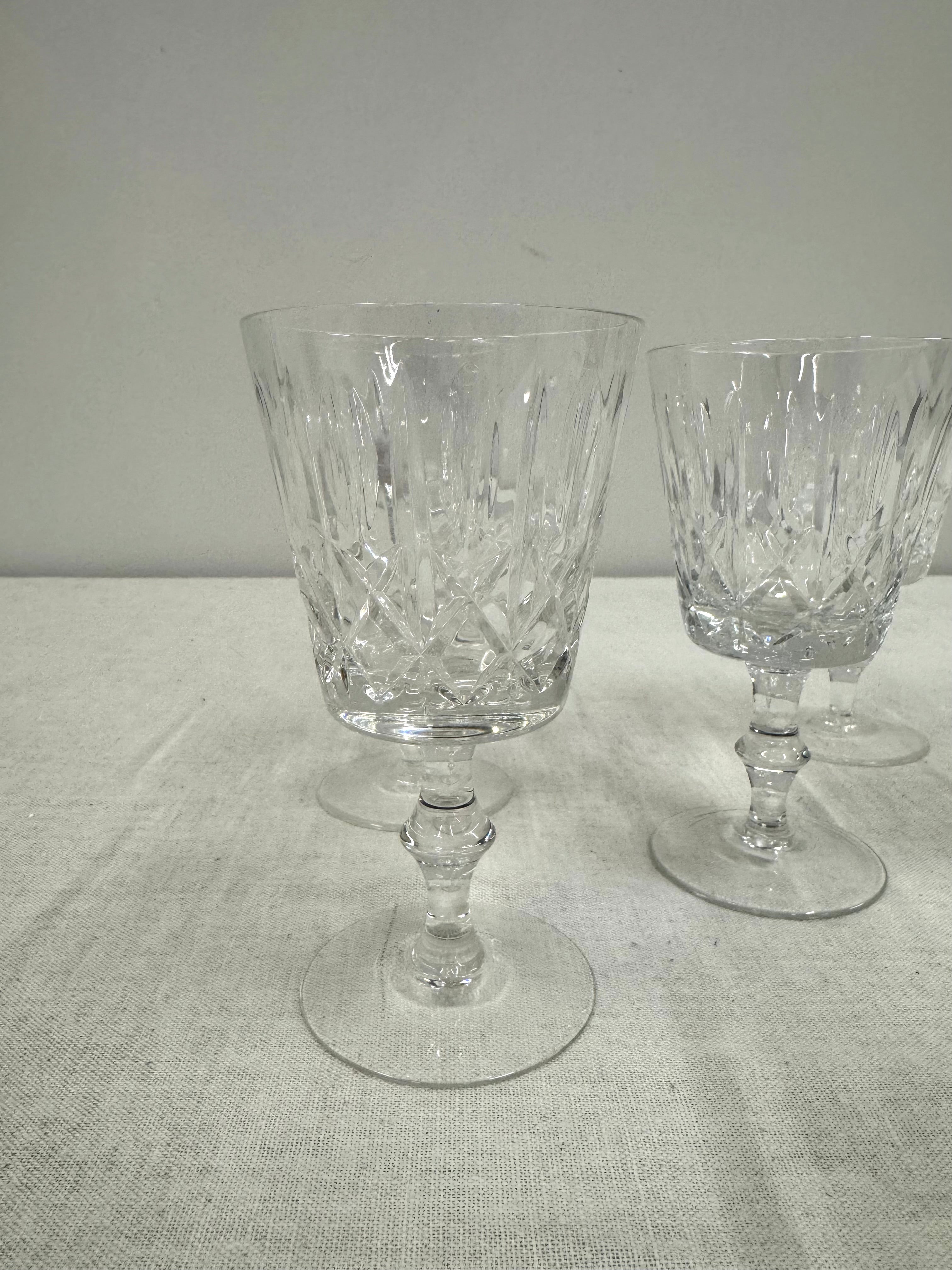 Olive and Cross Crystal Wine Glasses Set of 6