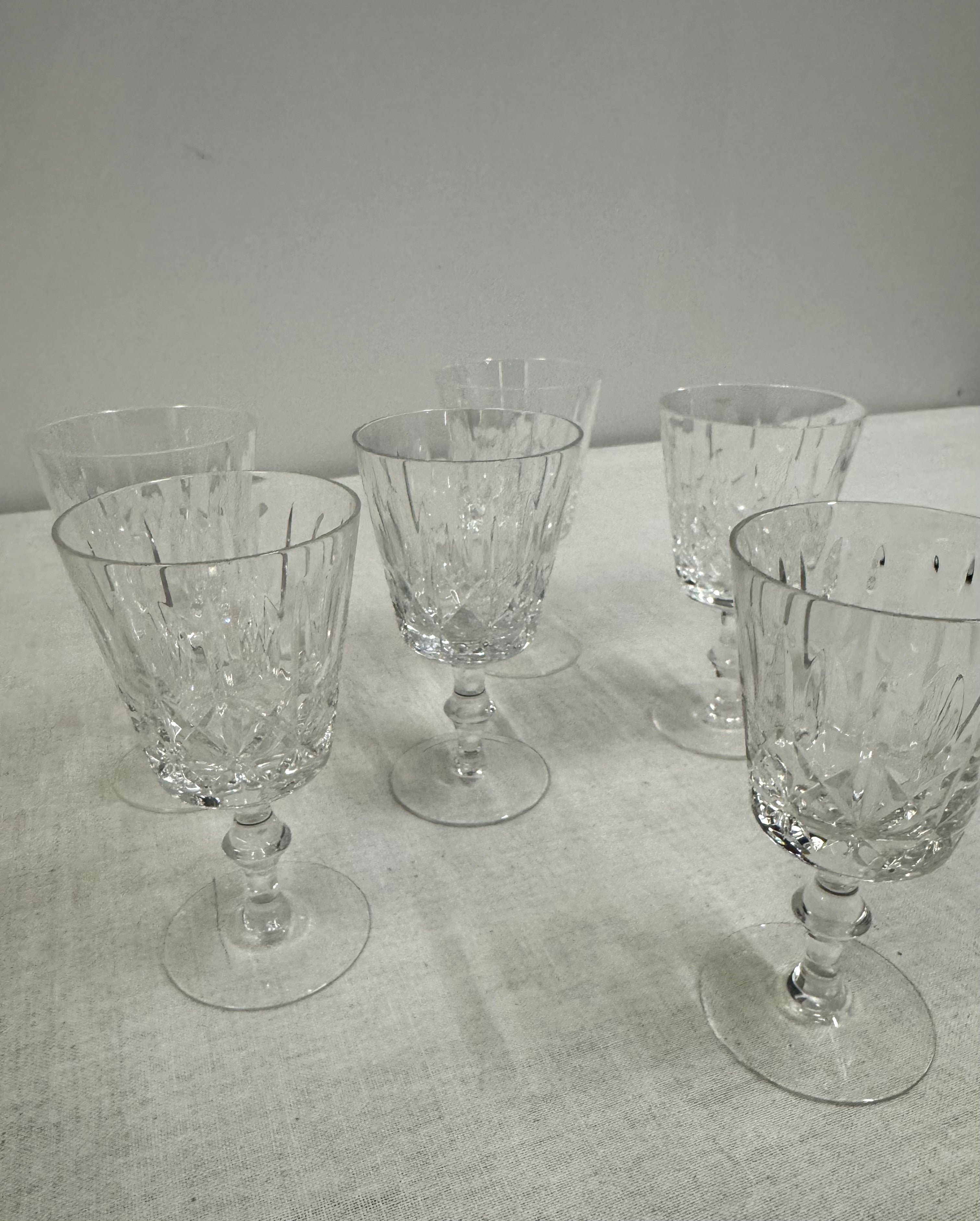 Olive and Cross Crystal Wine Glasses Set of 6