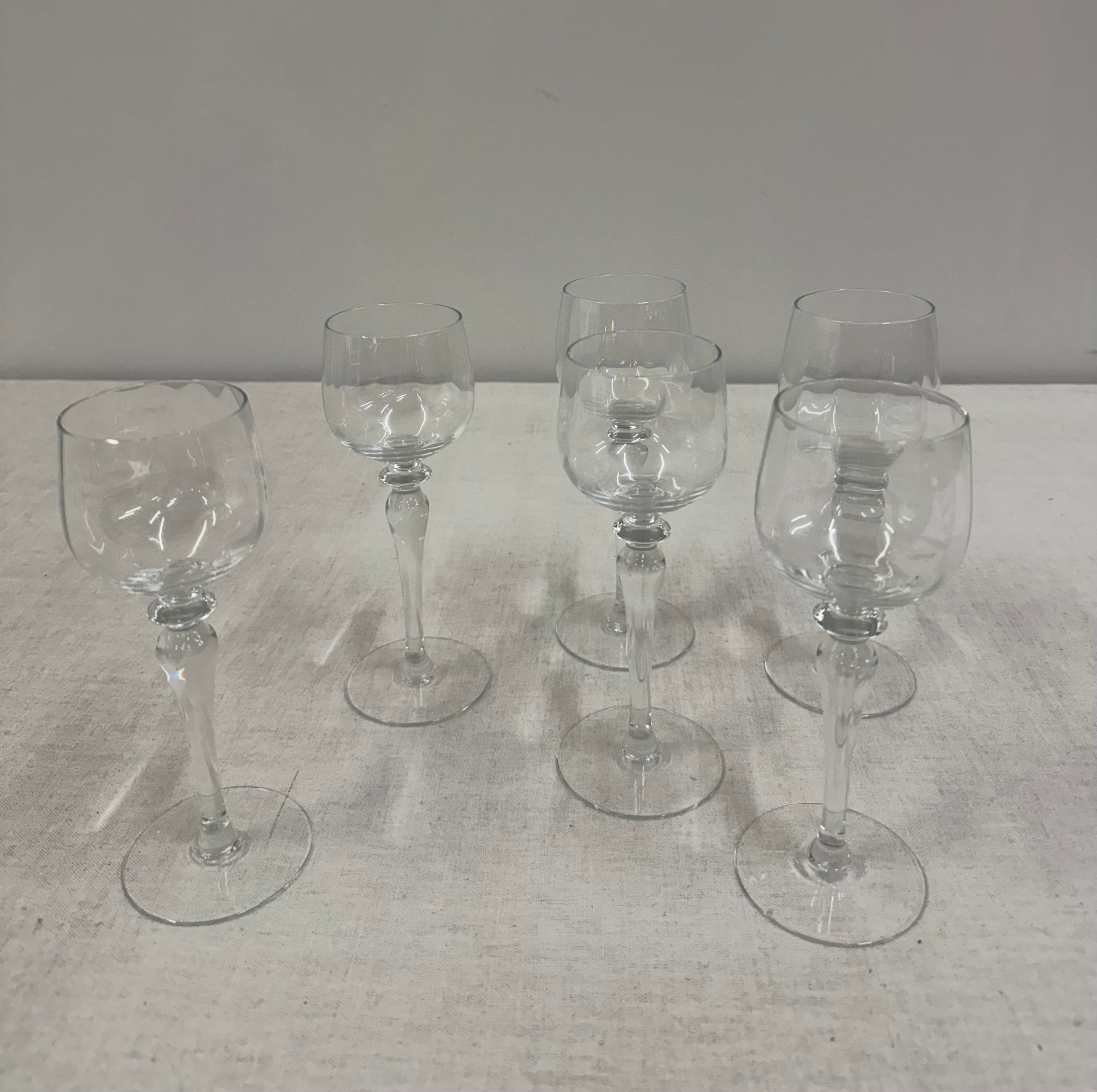 Crystal Hock Wine Glasses Set of 6