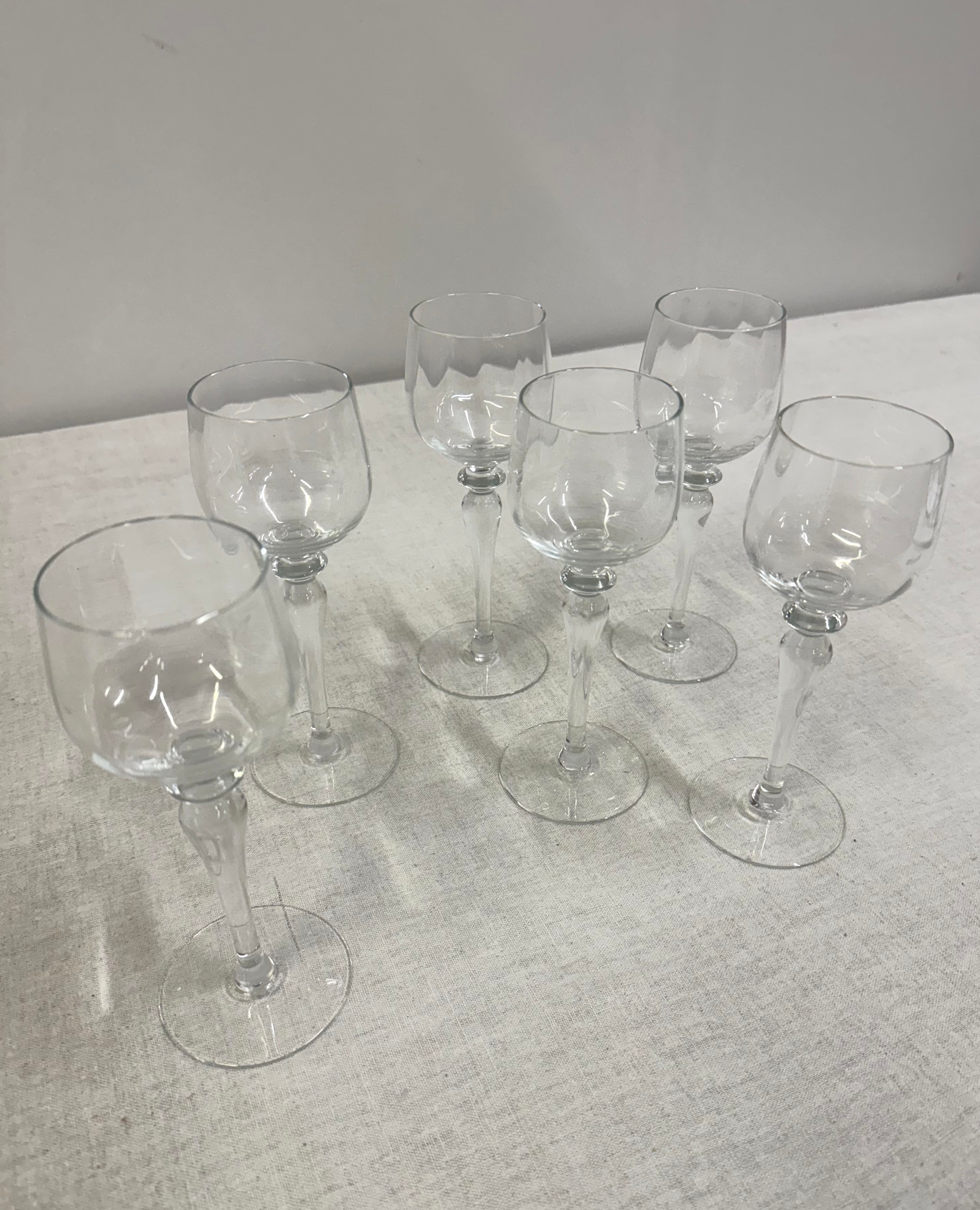 Crystal Hock Wine Glasses Set of 6