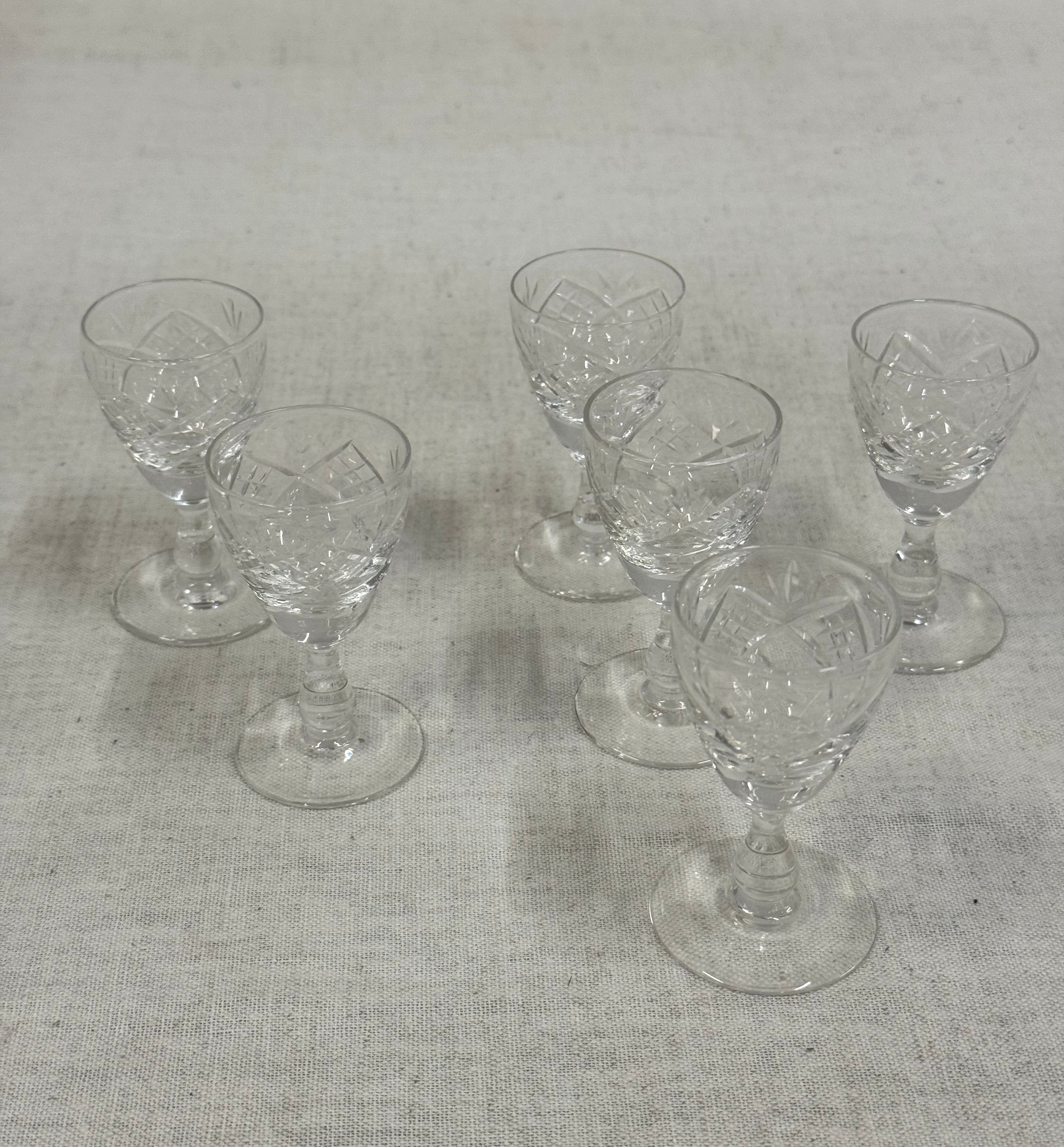 Crystal Liqueur Glasses Set of 6
