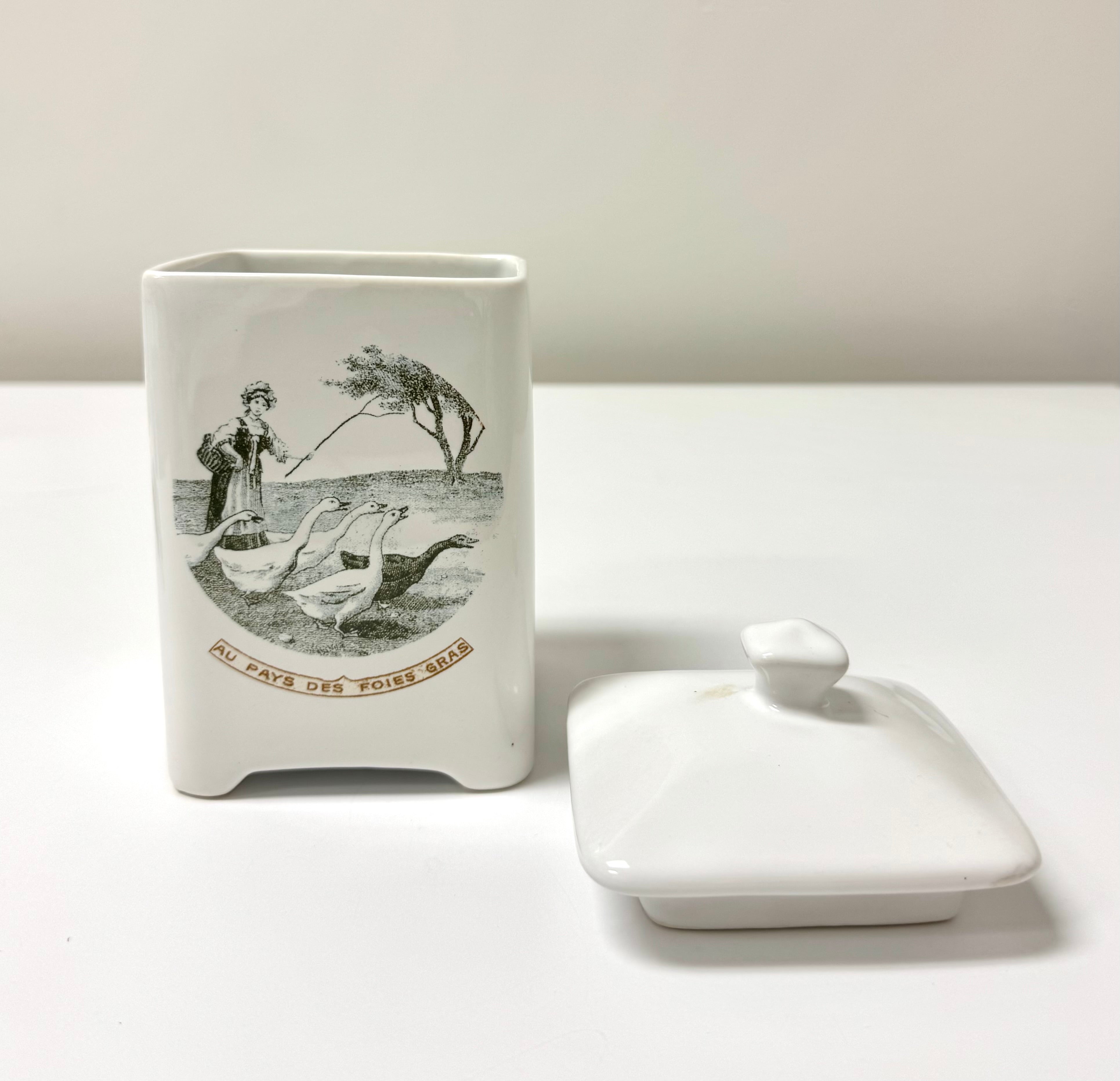'Au Pays des Foies Gras' Ceramic Canister
