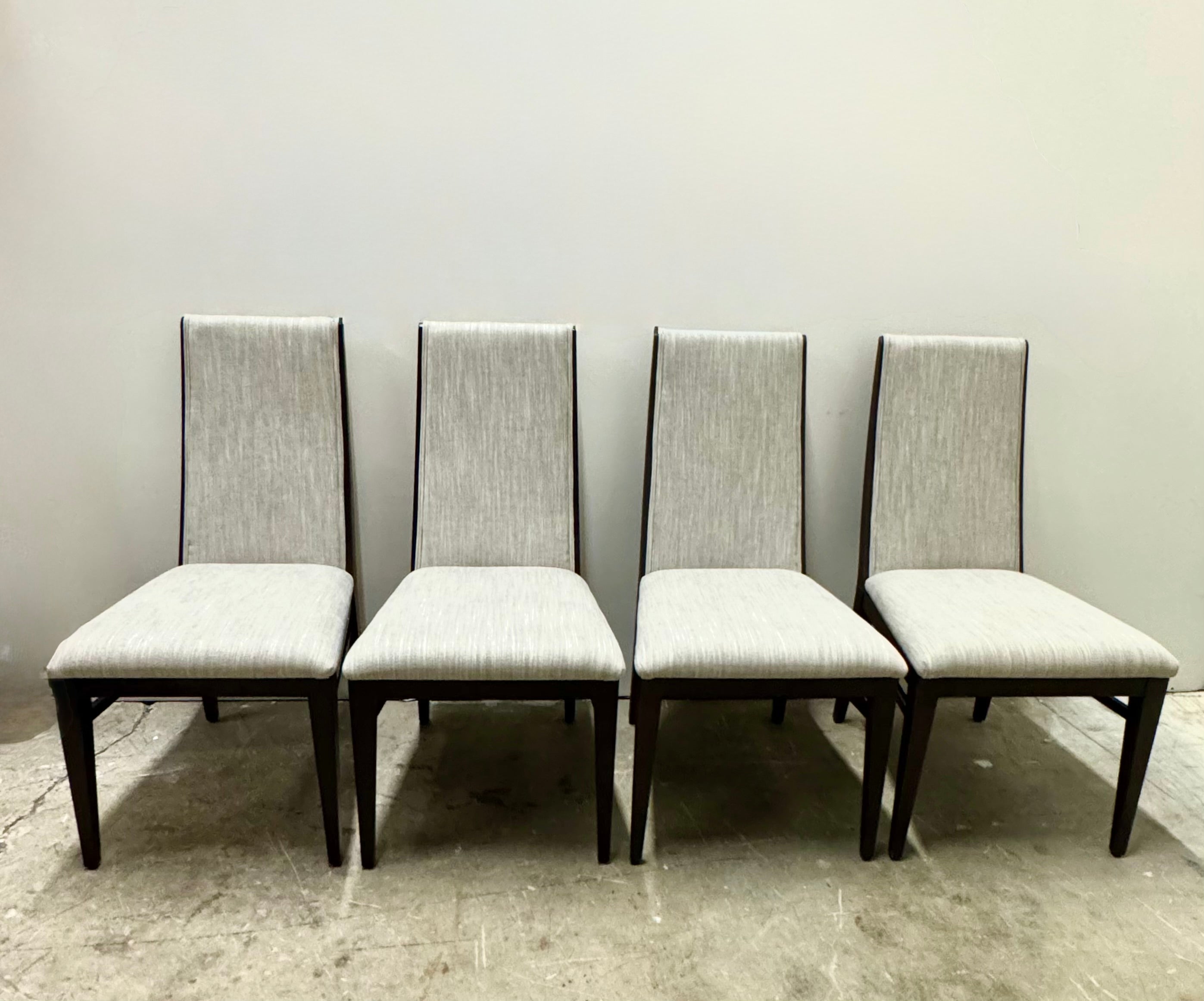 NEW Transitional Silver Grey Dining Chairs Set of 4