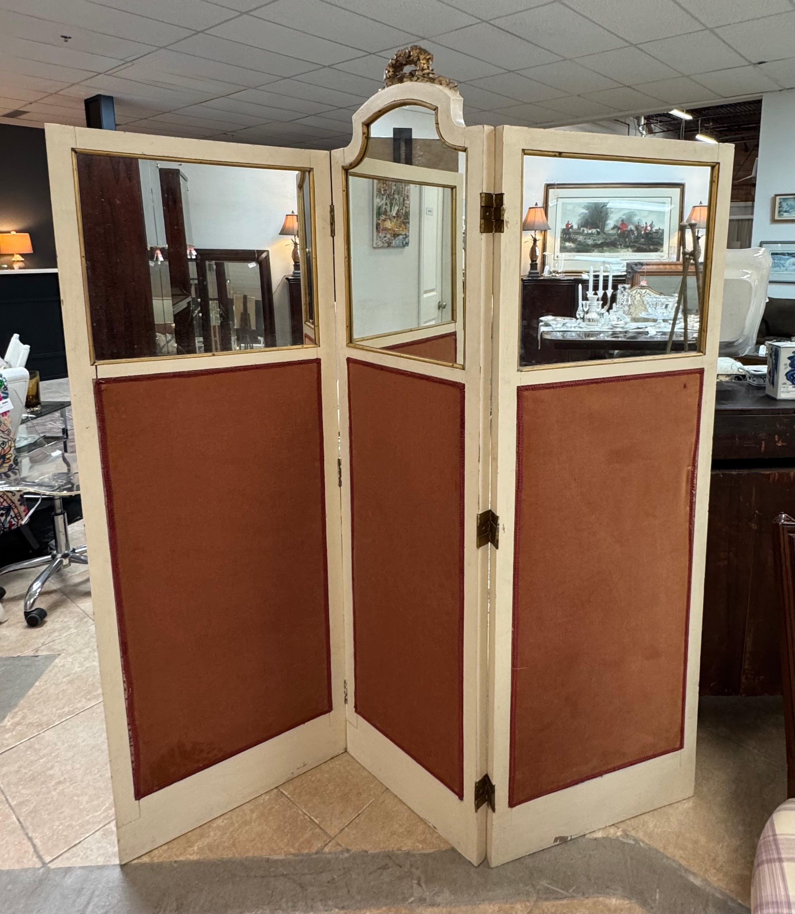 Antique French Dressing Screen