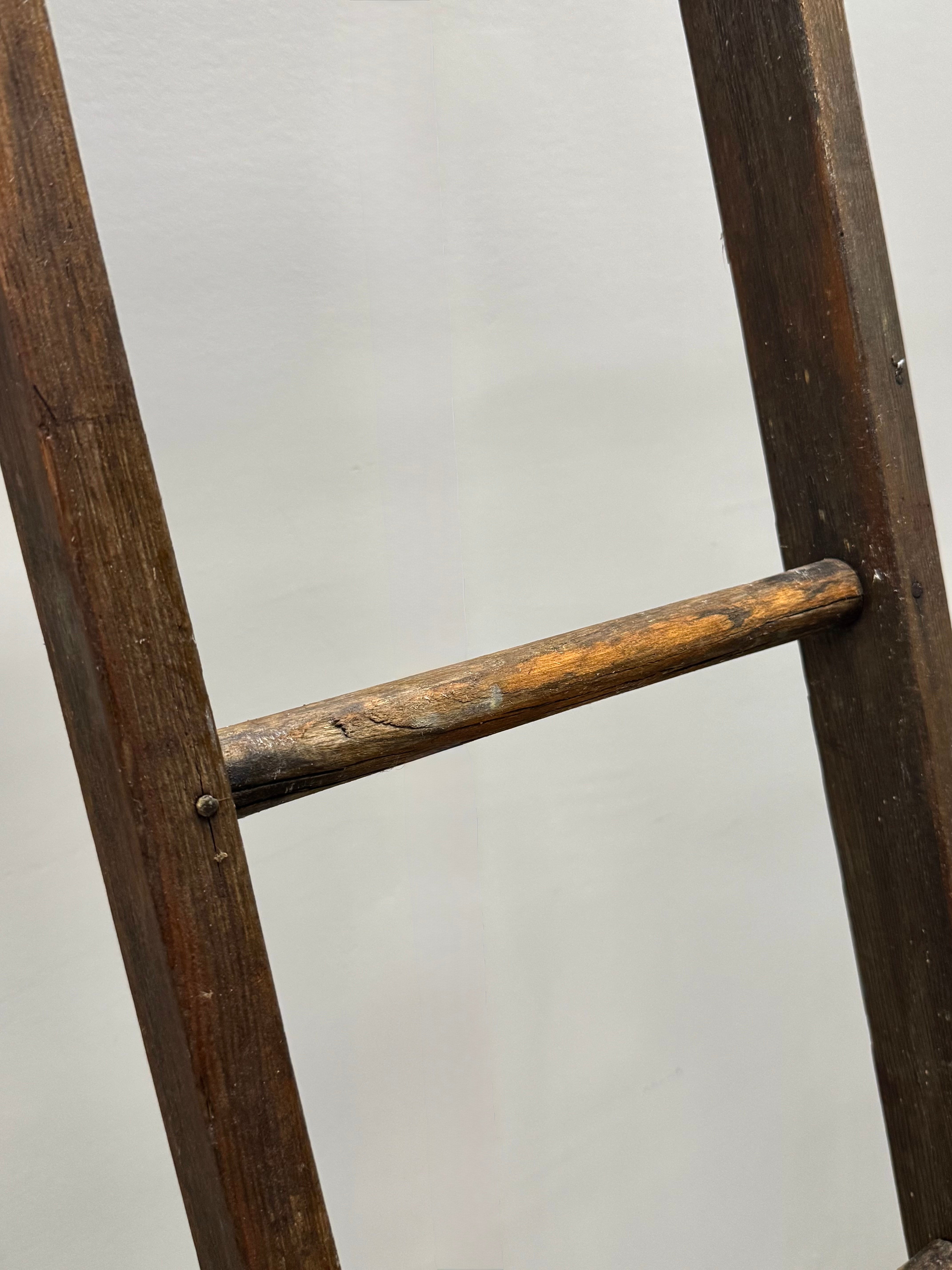 Vintage 8' Wooden Ladder