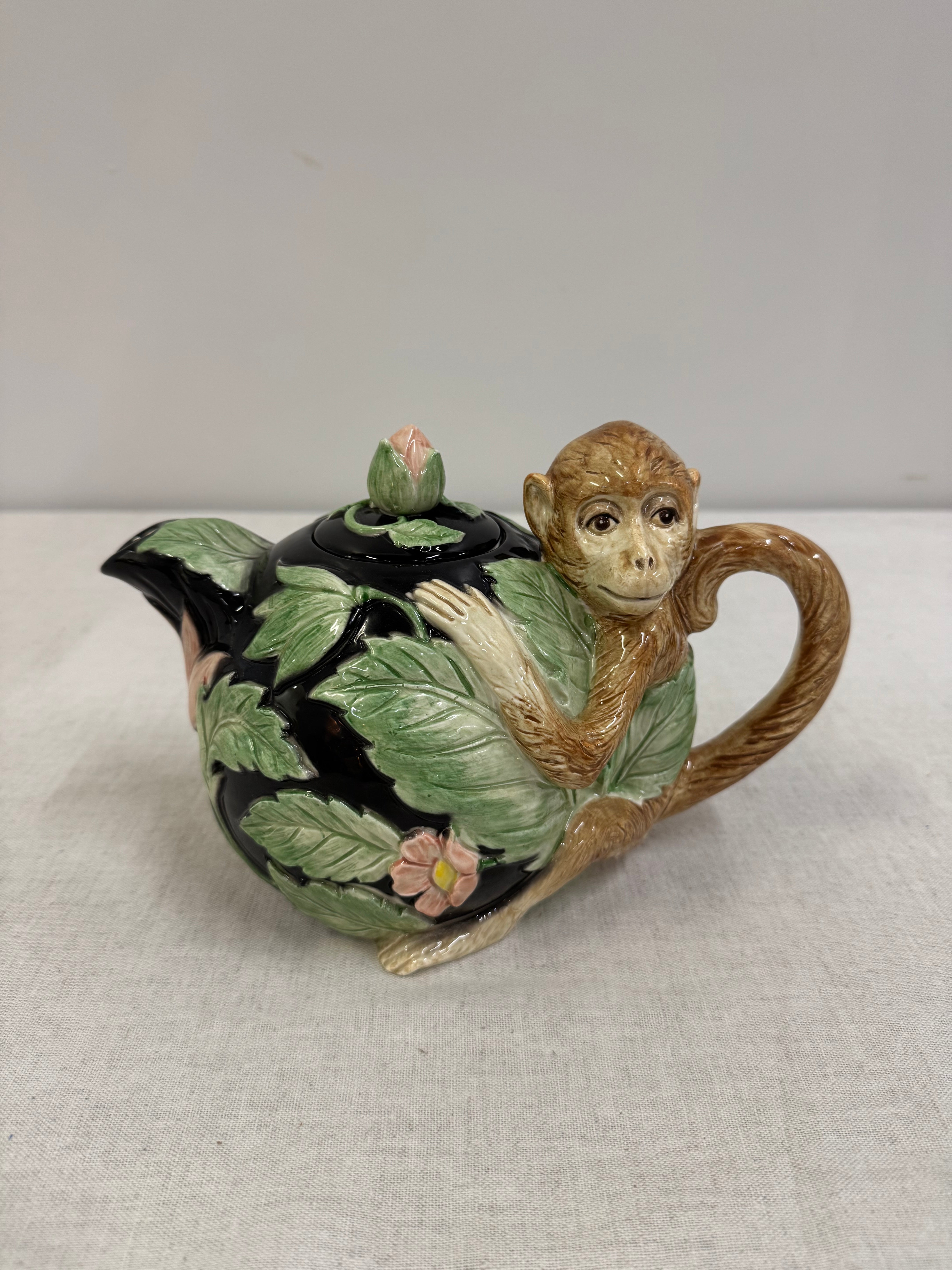 Vintage FITZ & FLOYD 'Rainforest Monkey' Teapot