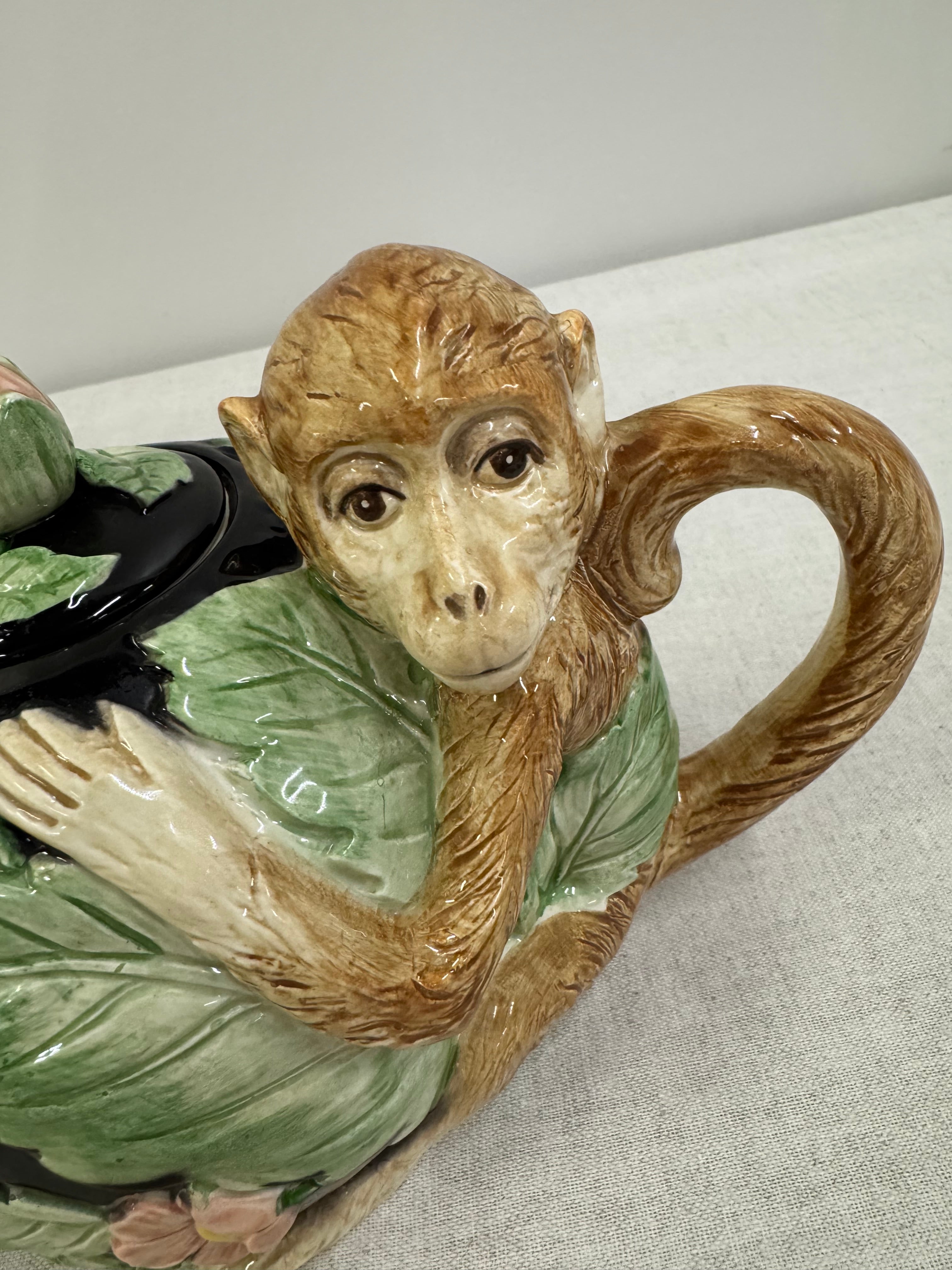Vintage FITZ & FLOYD 'Rainforest Monkey' Teapot