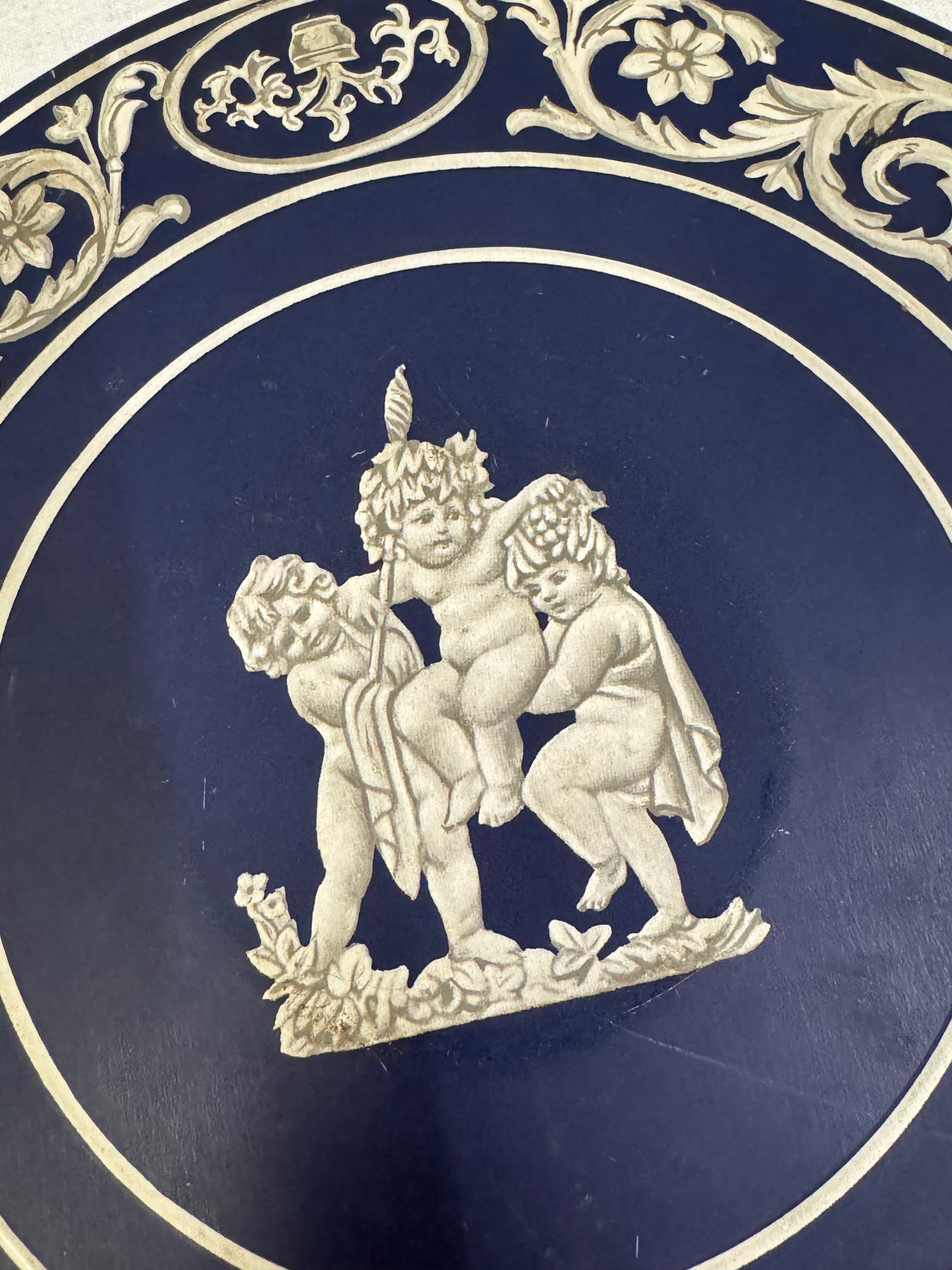 Vintage HUNTLEY & PALMERS Jasperware Biscuit Tin