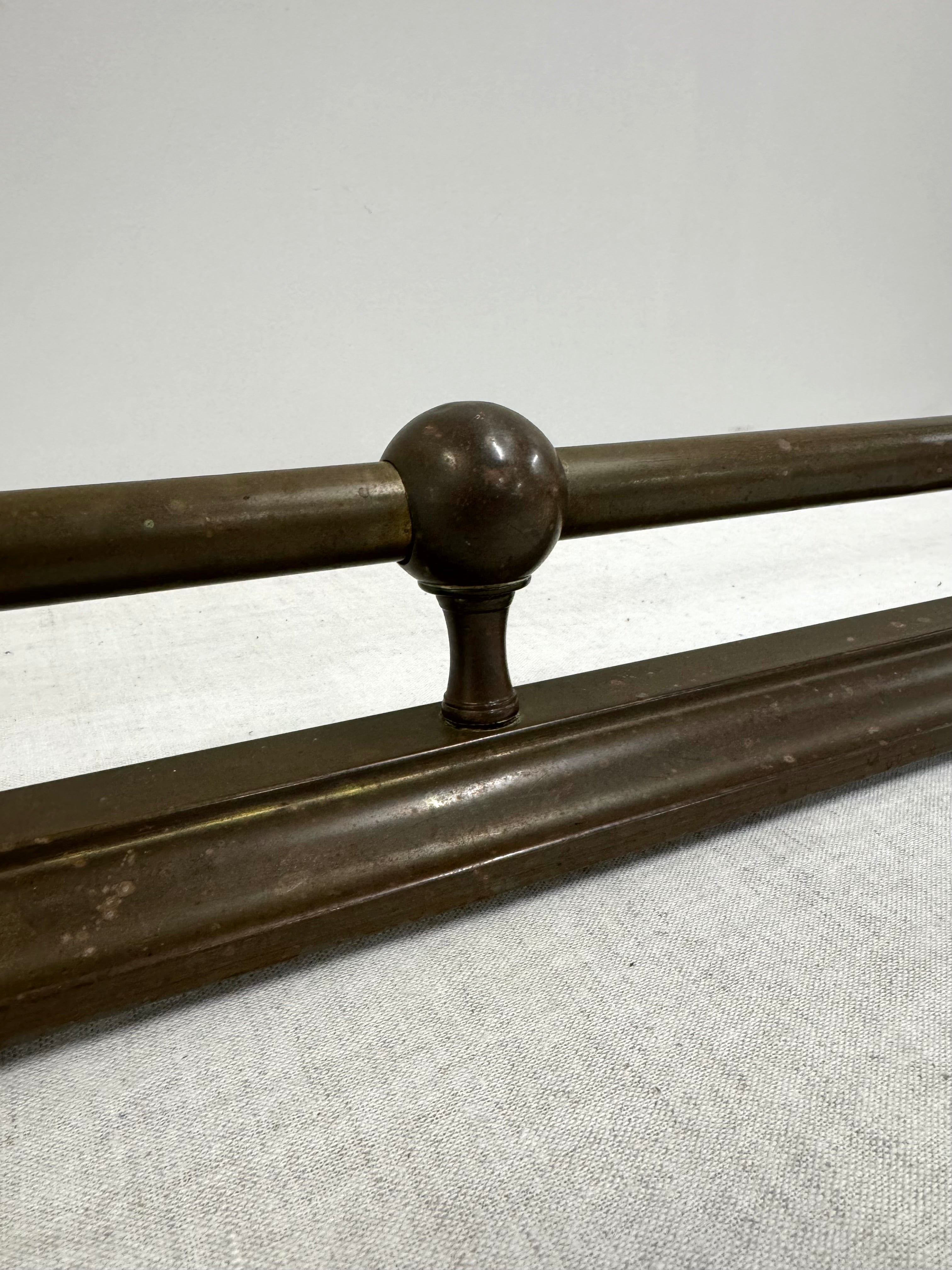 Vintage Aged Brass Fireplace Fender