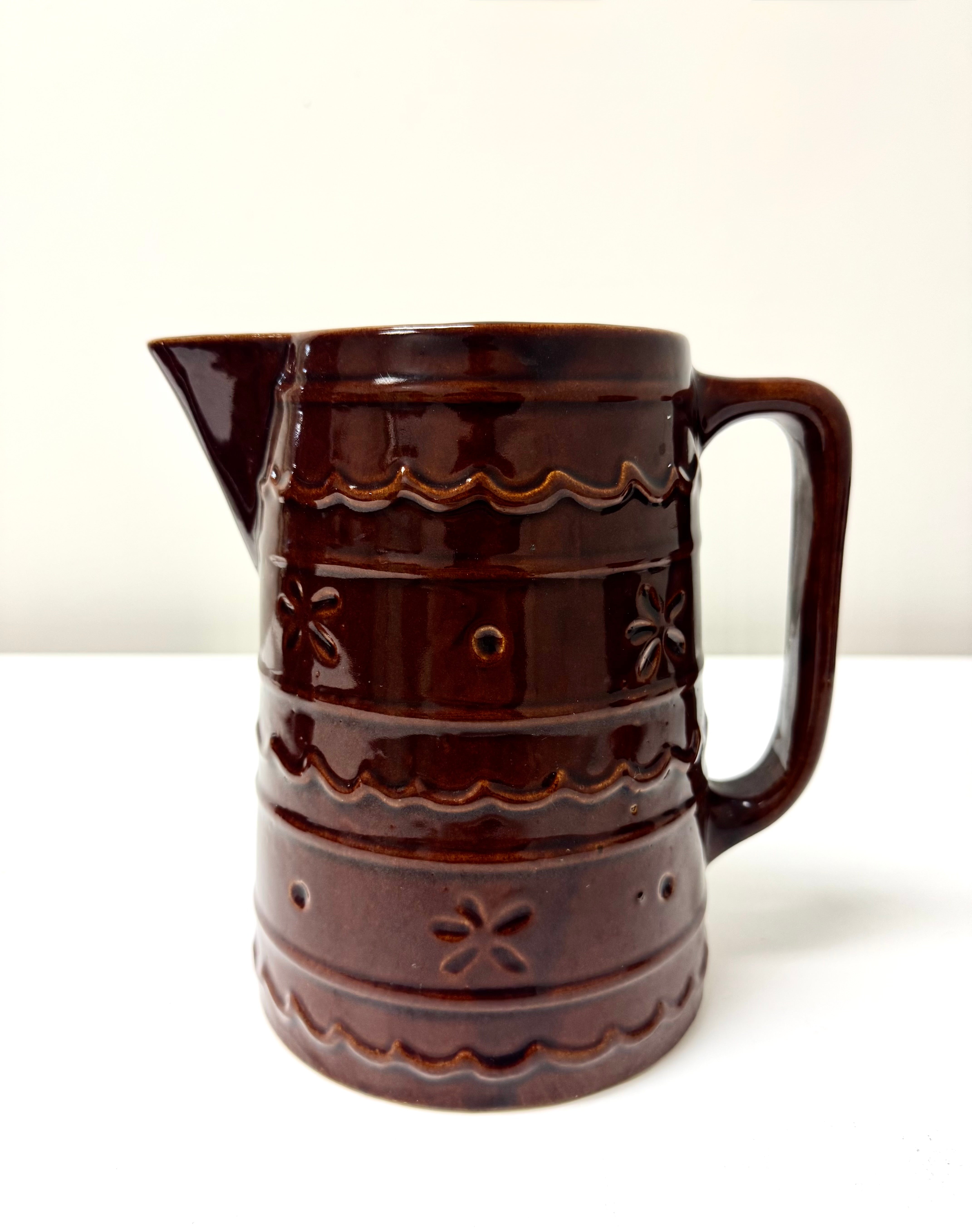 Vintage MAR-CREST 'Daisy Dot' Stoneware Pitcher & Mugs