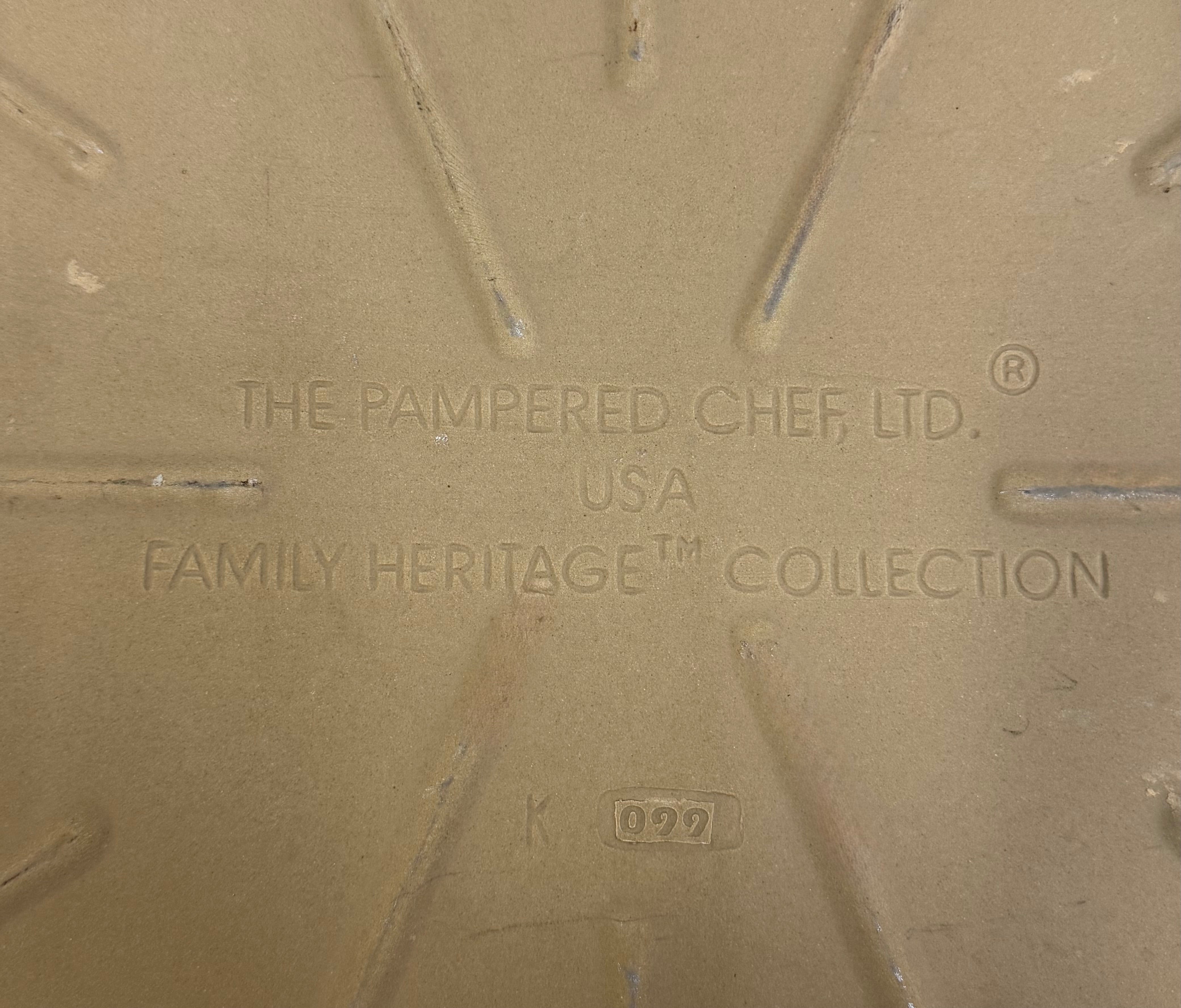 PAMPERED CHEF 15-1/4" Stoneware Baking Sheet with Server