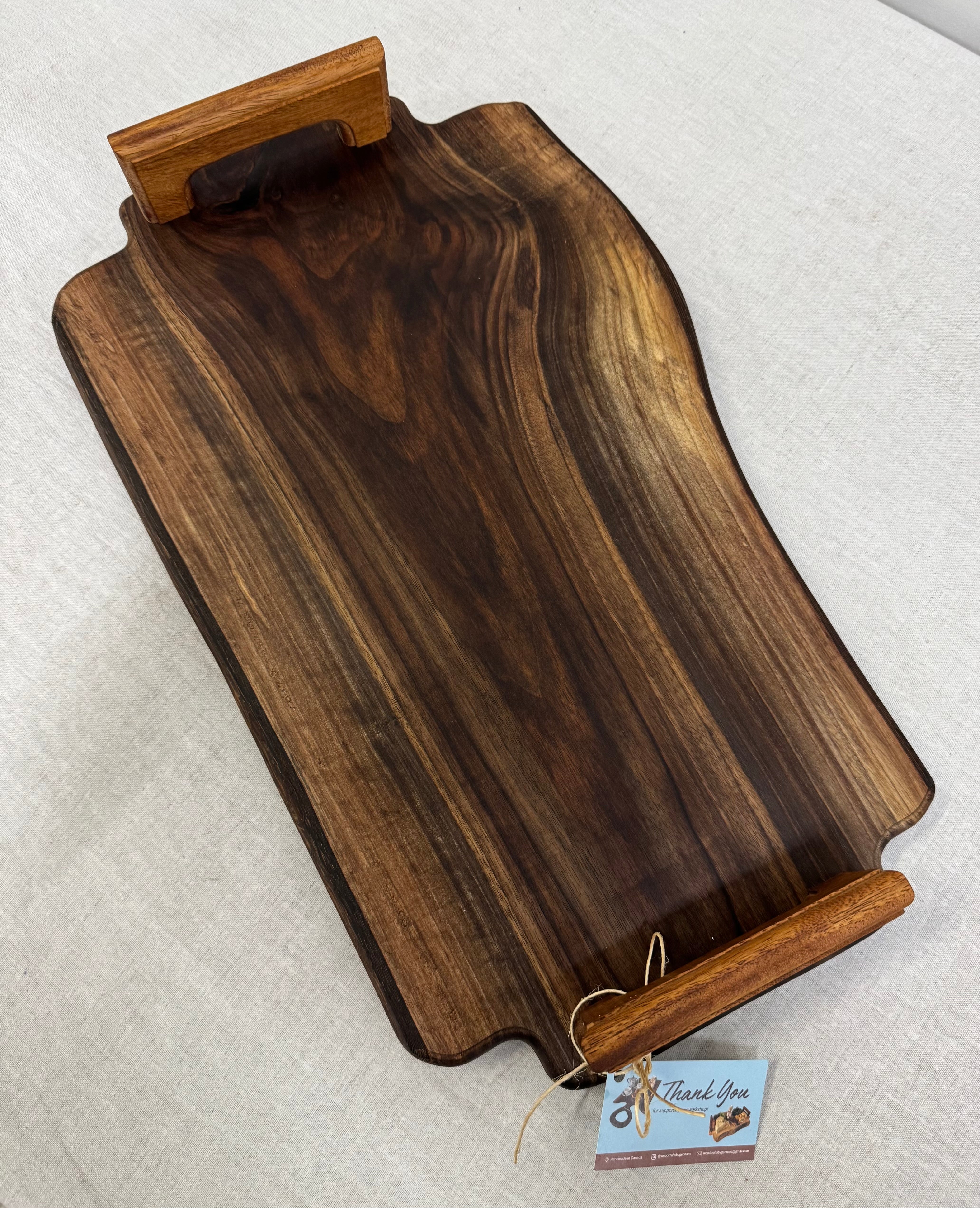 NEW! Solid Walnut Live Edge Charcuterie Board