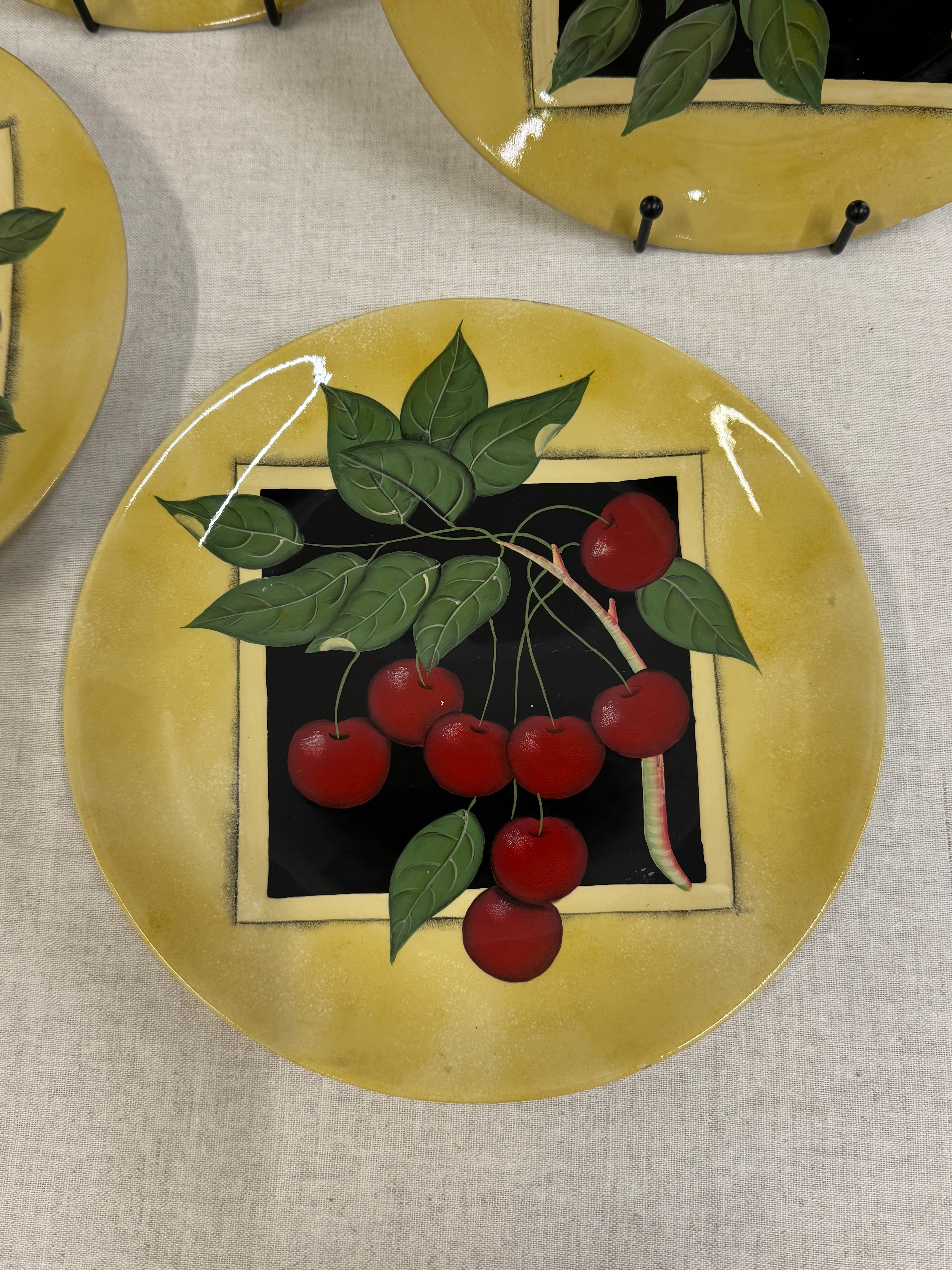 Decorative Fruit Plates Set of 4