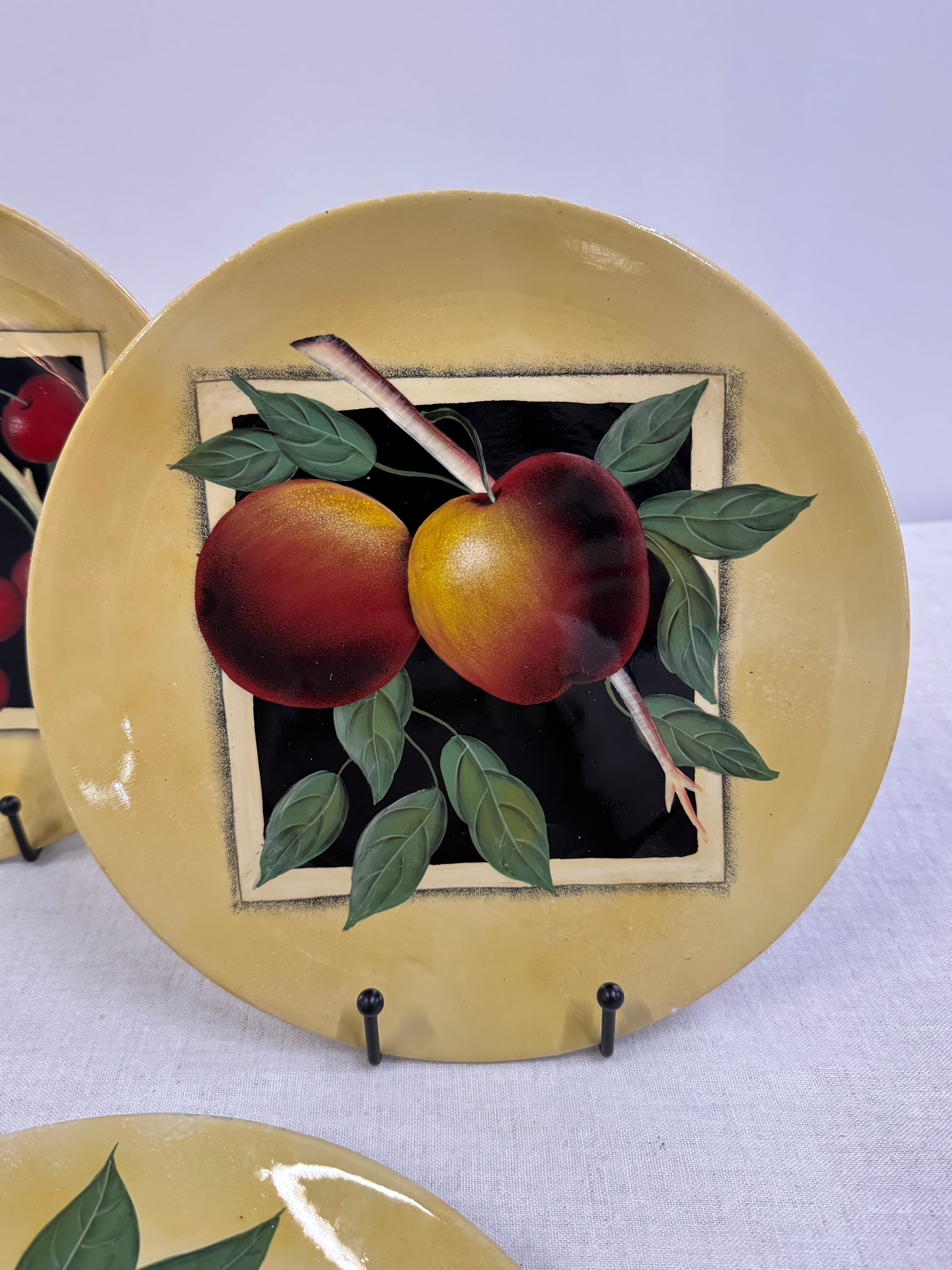 Decorative Fruit Plates Set of 4