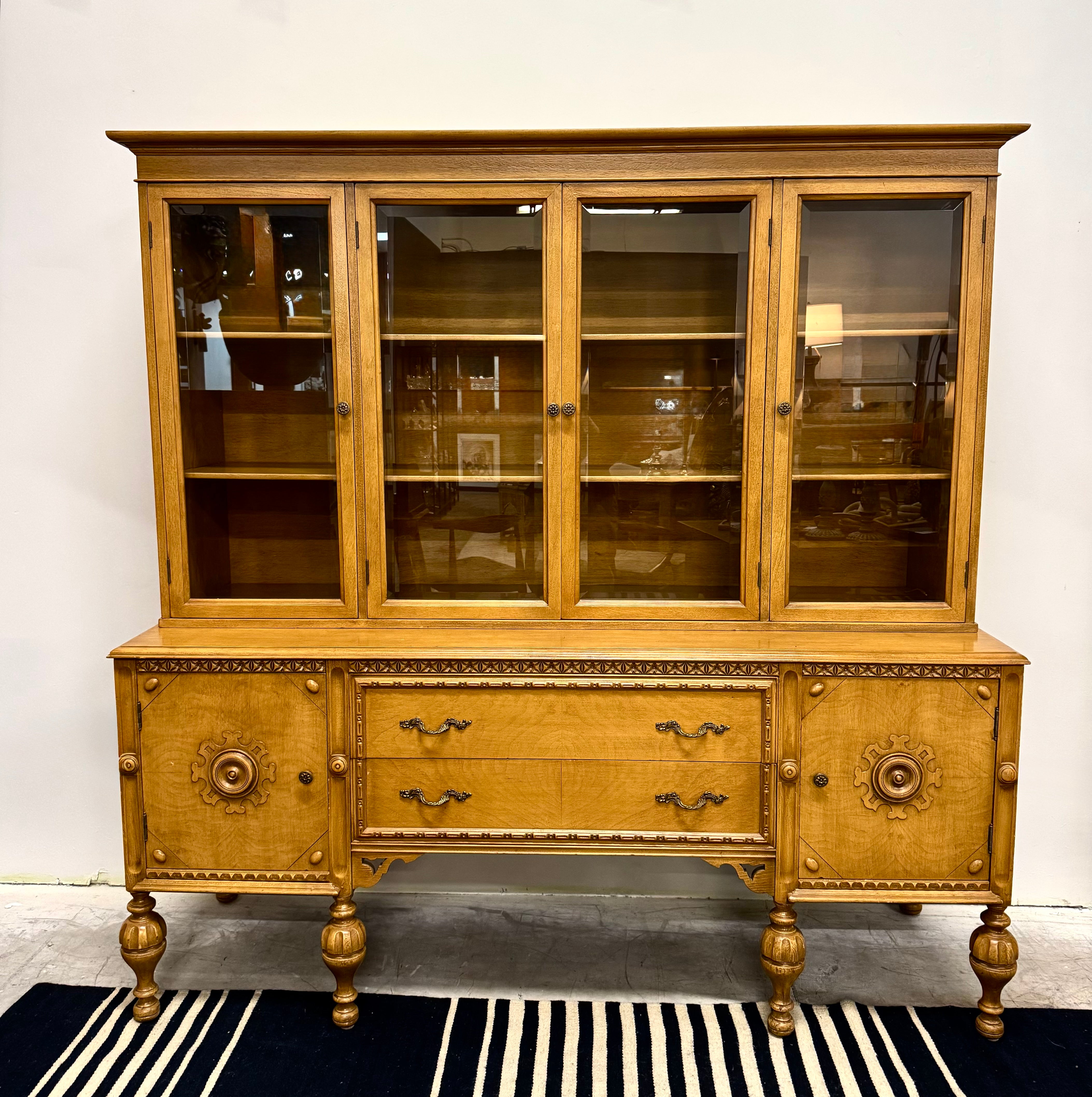 European Country Sideboard with Hutch