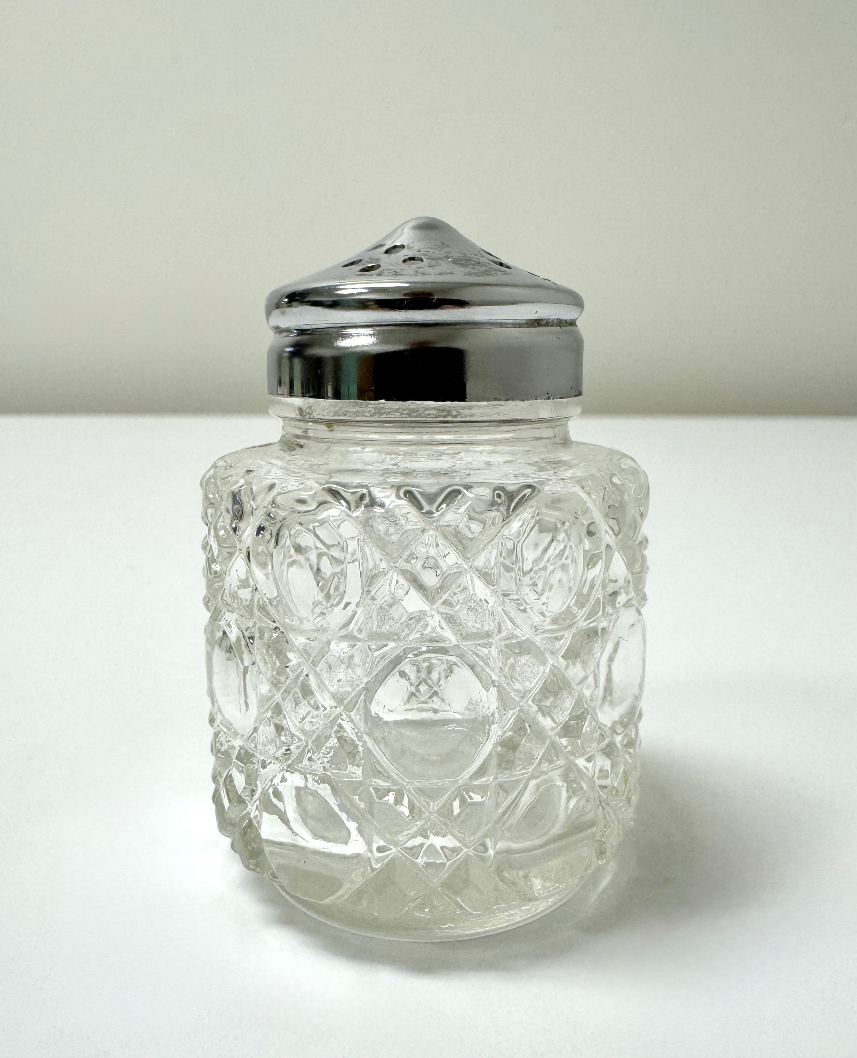 Vintage Cut Glass Salt & Pepper