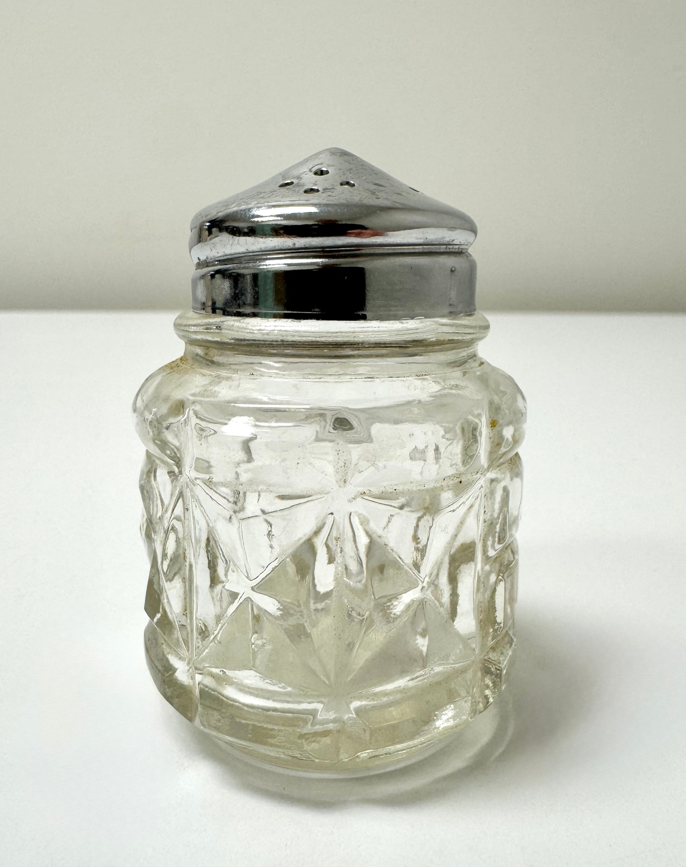 Vintage Cut Glass Salt & Pepper