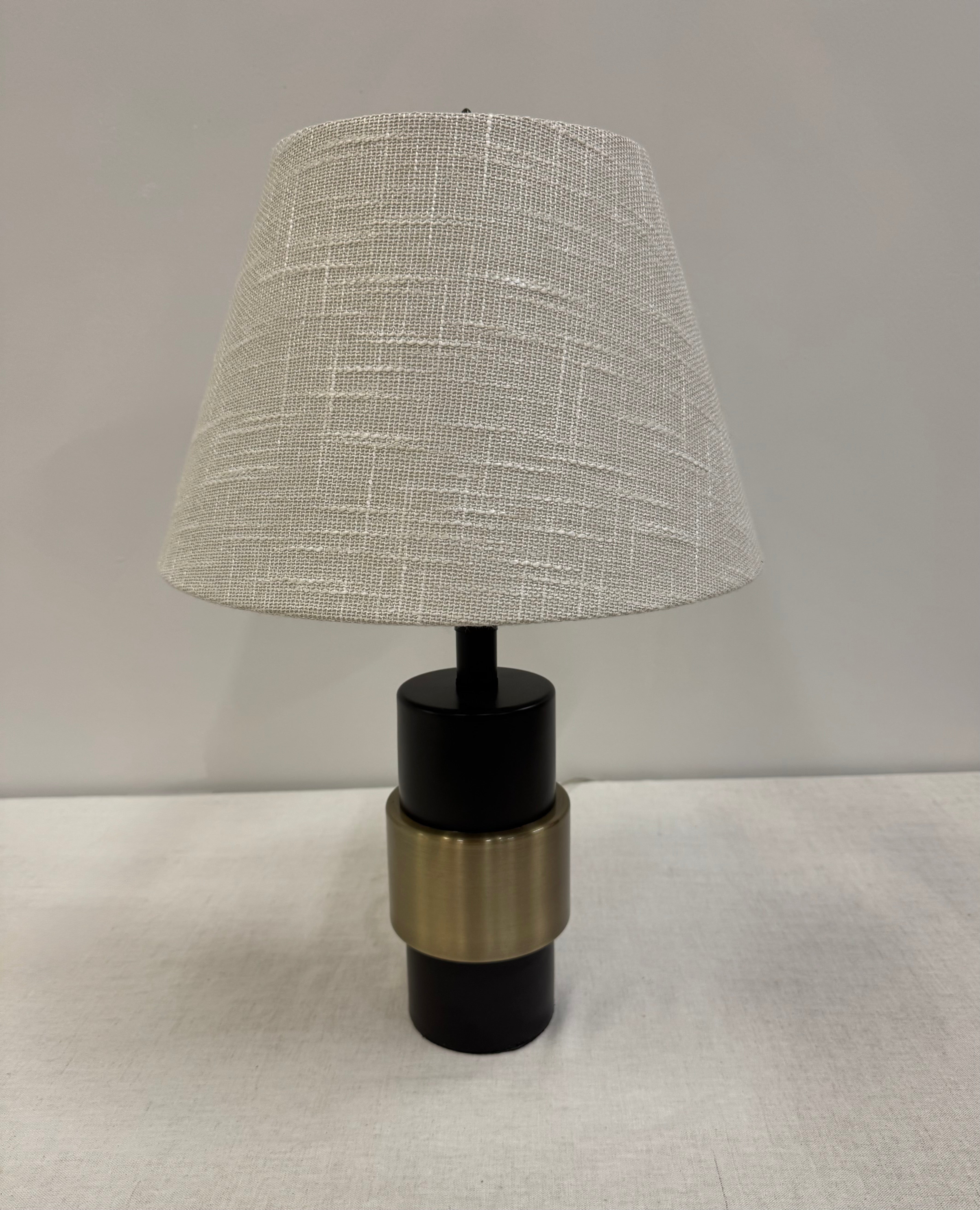 Matte Black & Brushed Brass Lamp