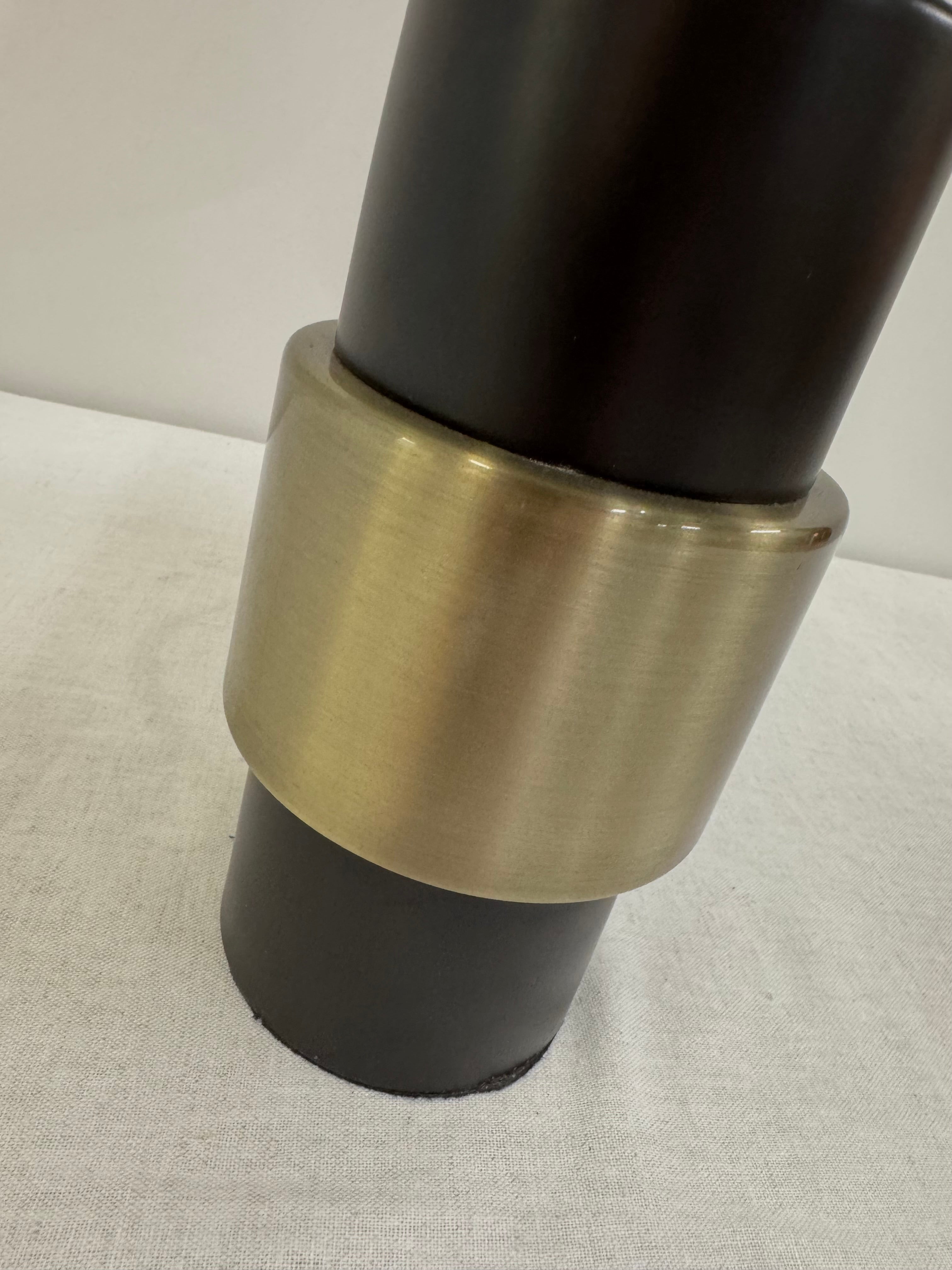 Matte Black & Brushed Brass Lamp