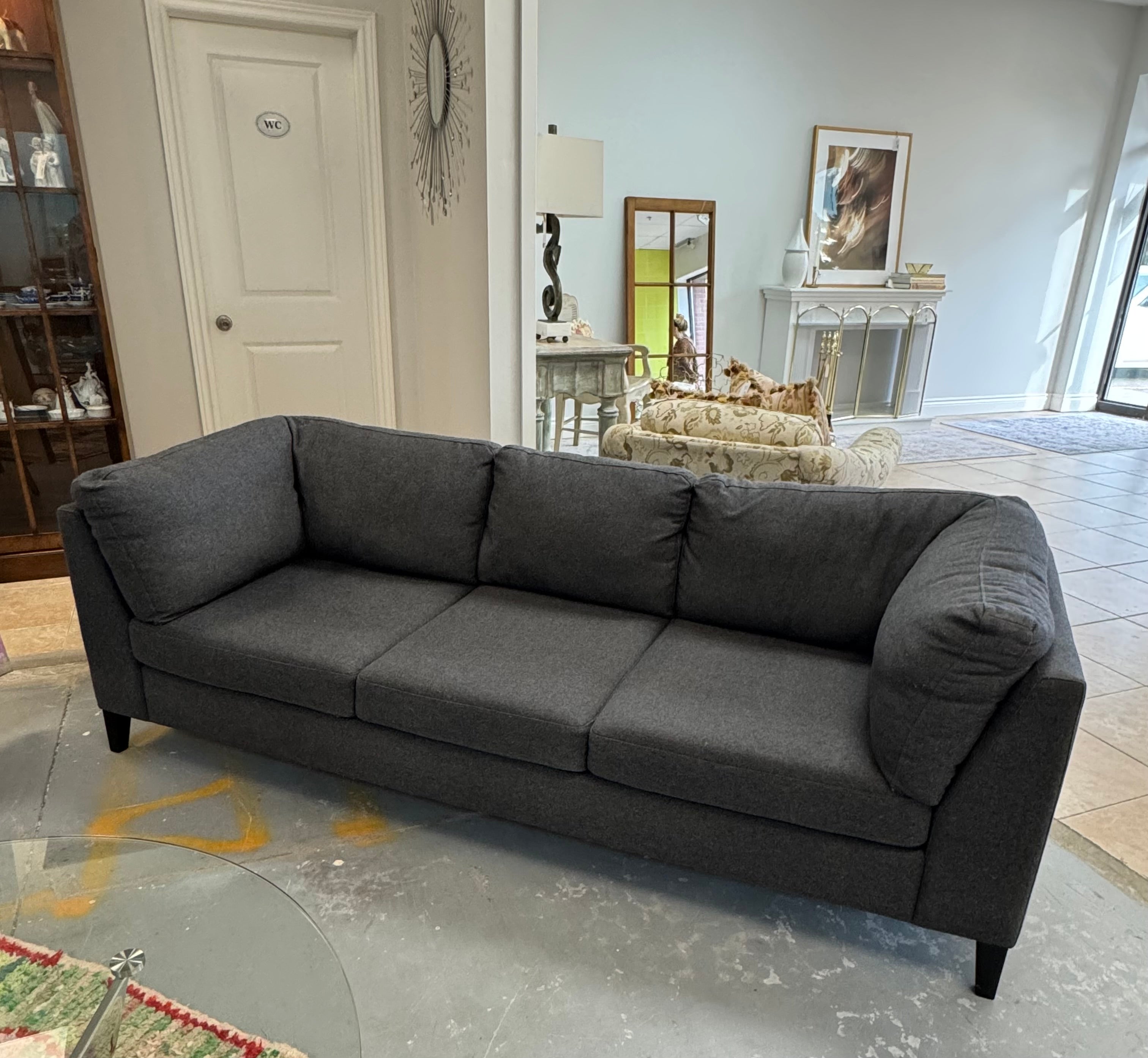 EQ3 'Salema' Steel Gray 88" Sofa