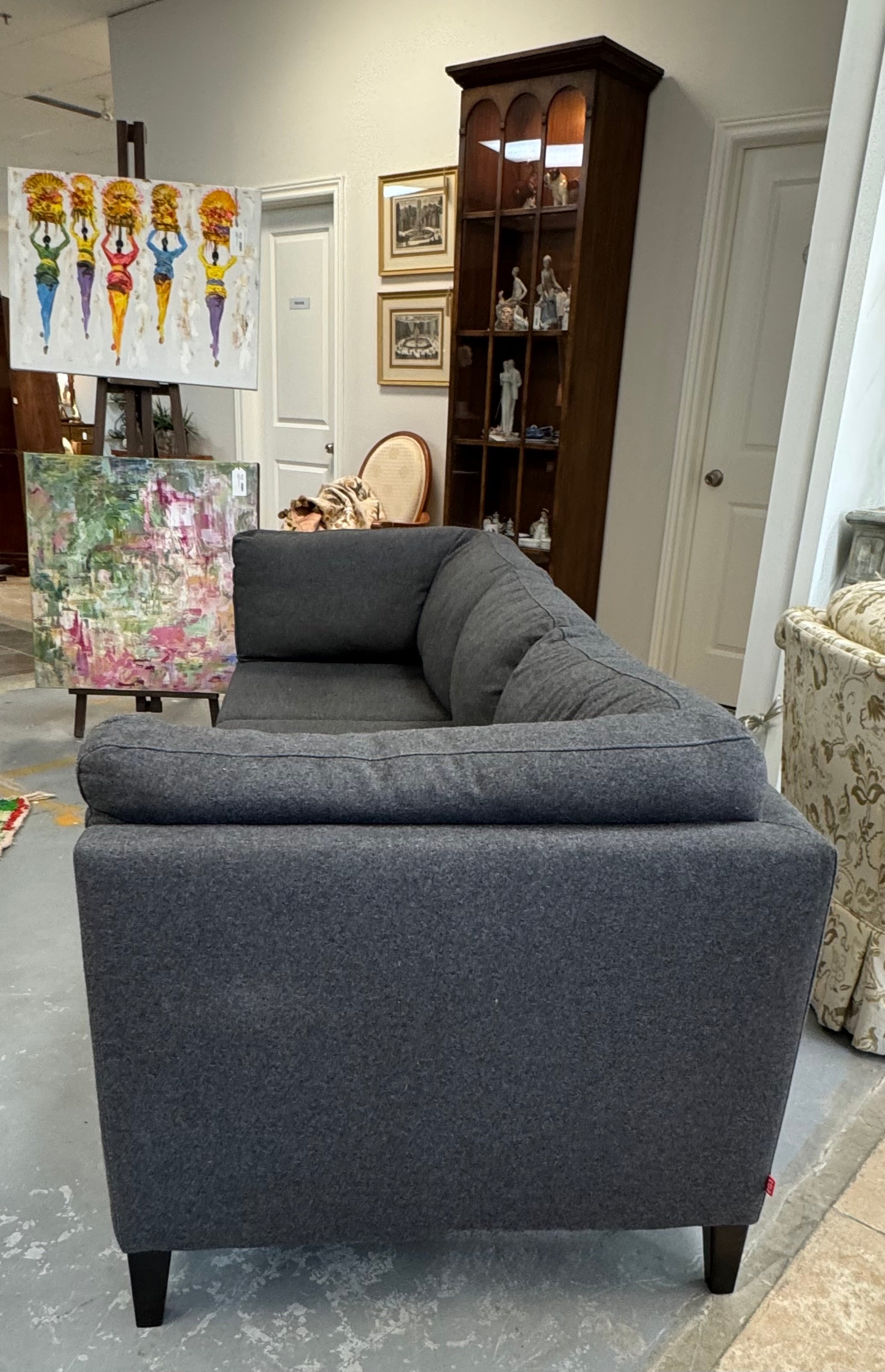 EQ3 'Salema' Steel Gray 88" Sofa