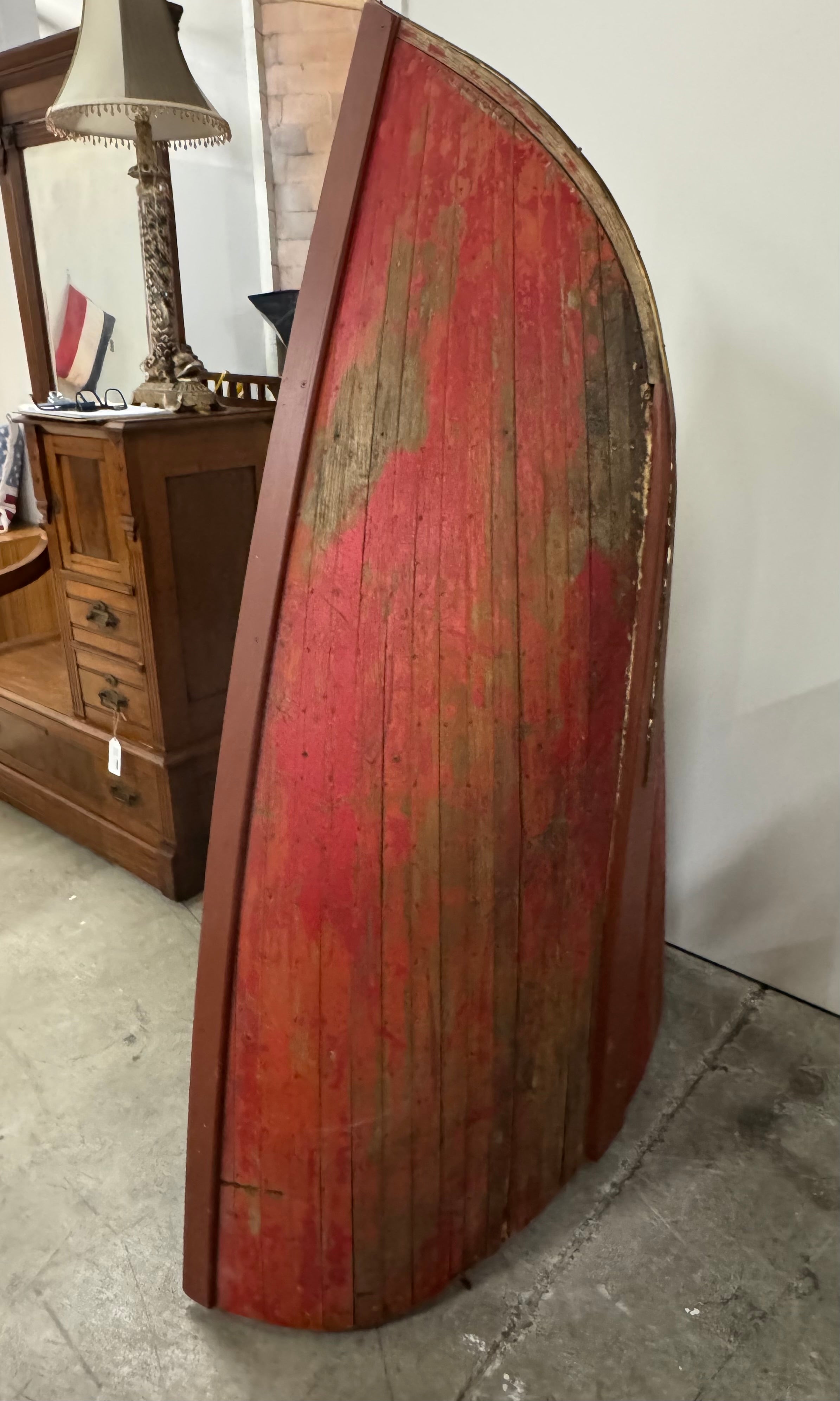 Rustic Red Canoe Bookshelf