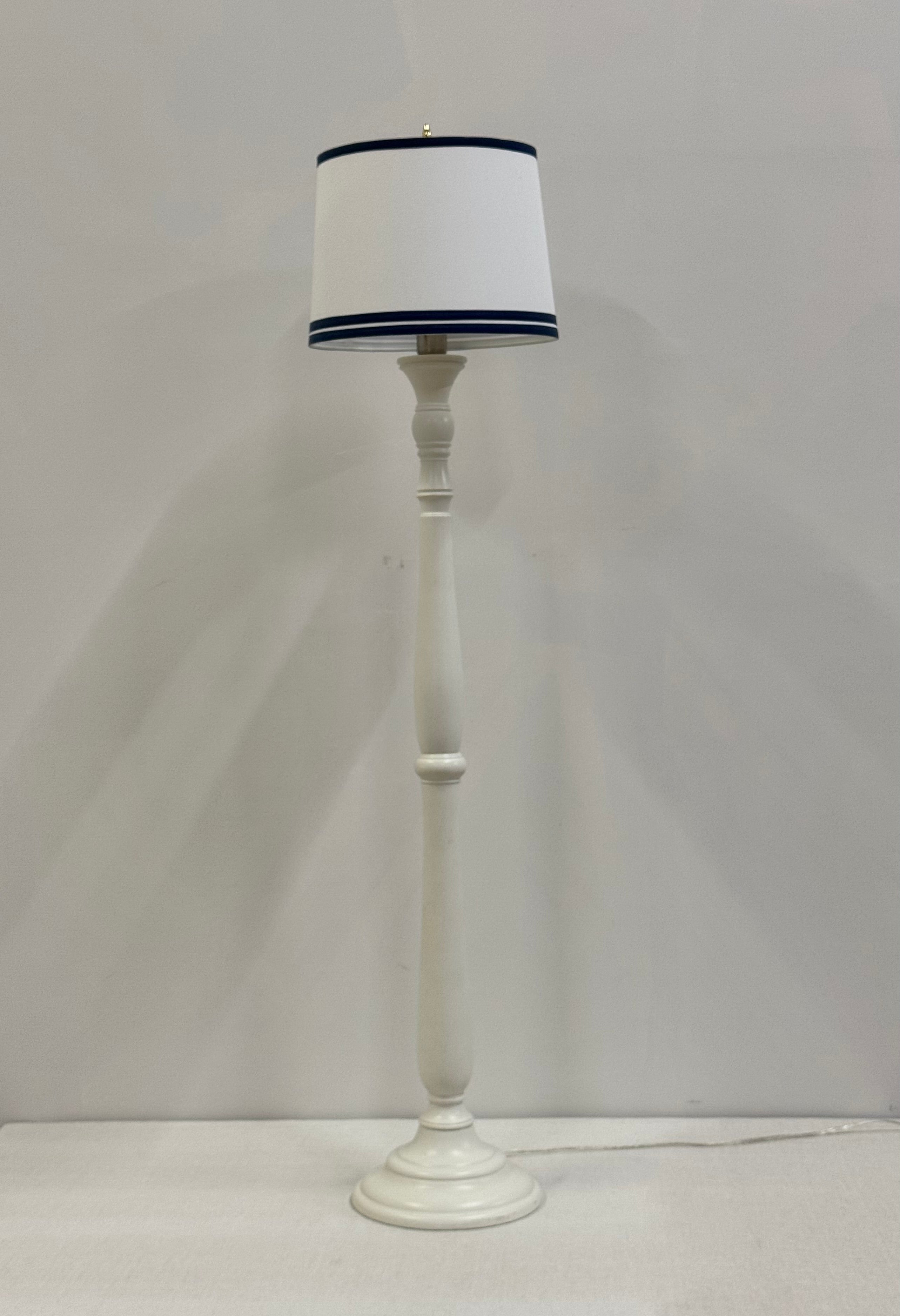 White Columnar Floor Lamp