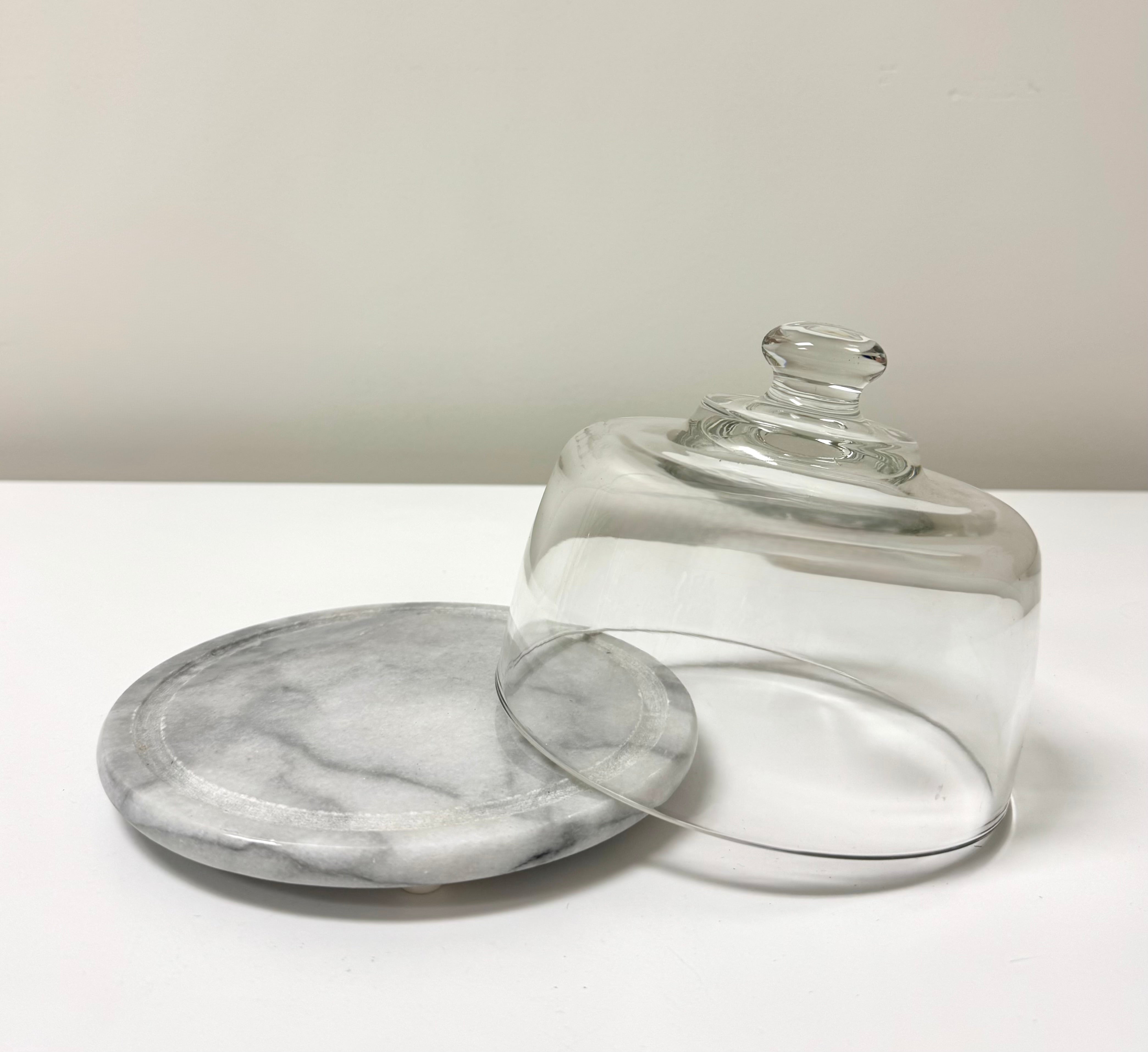 Carrara Marble Cheese Cloche