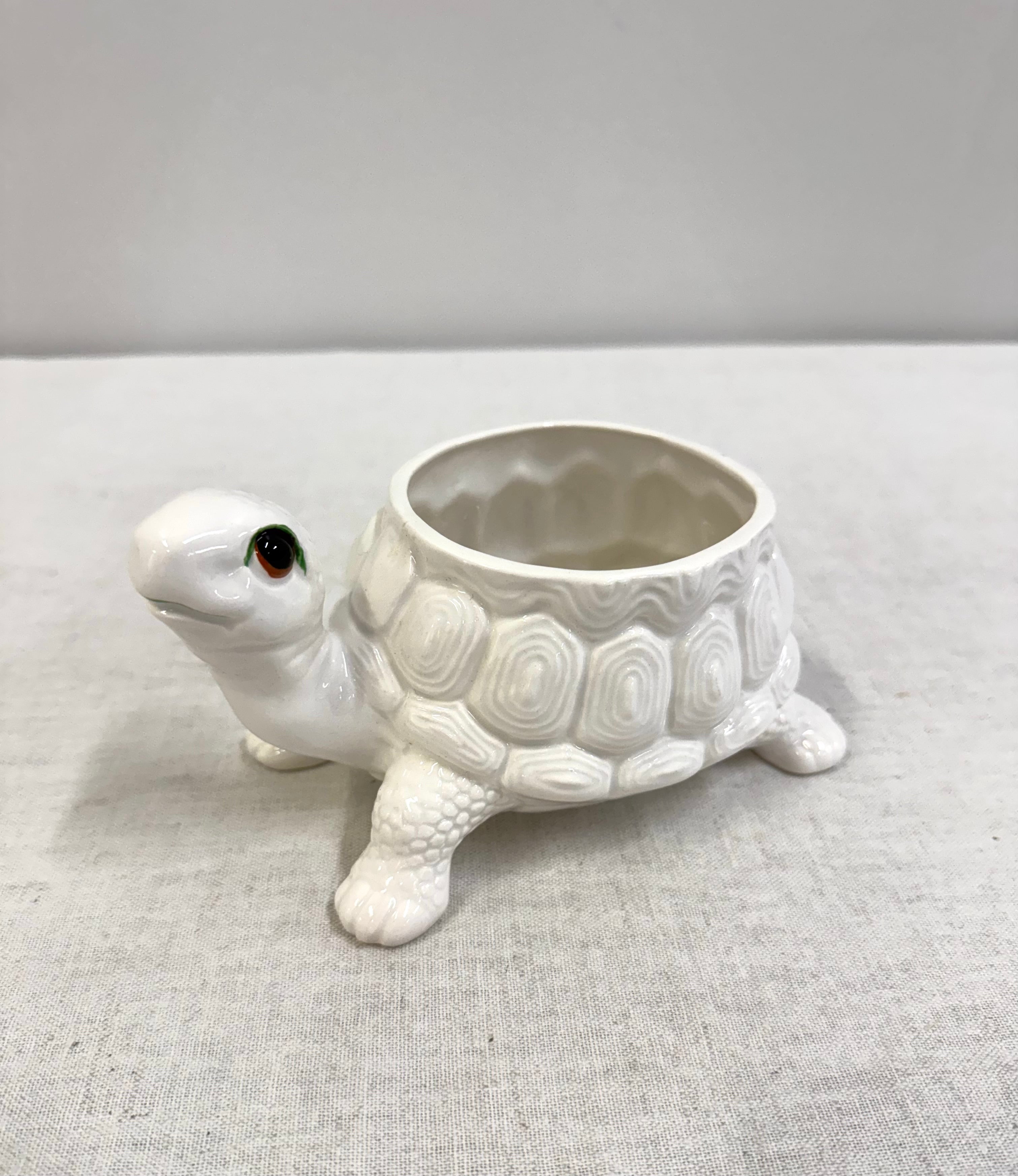 Vintage FITZ & FLOYD Small Turtle Planter