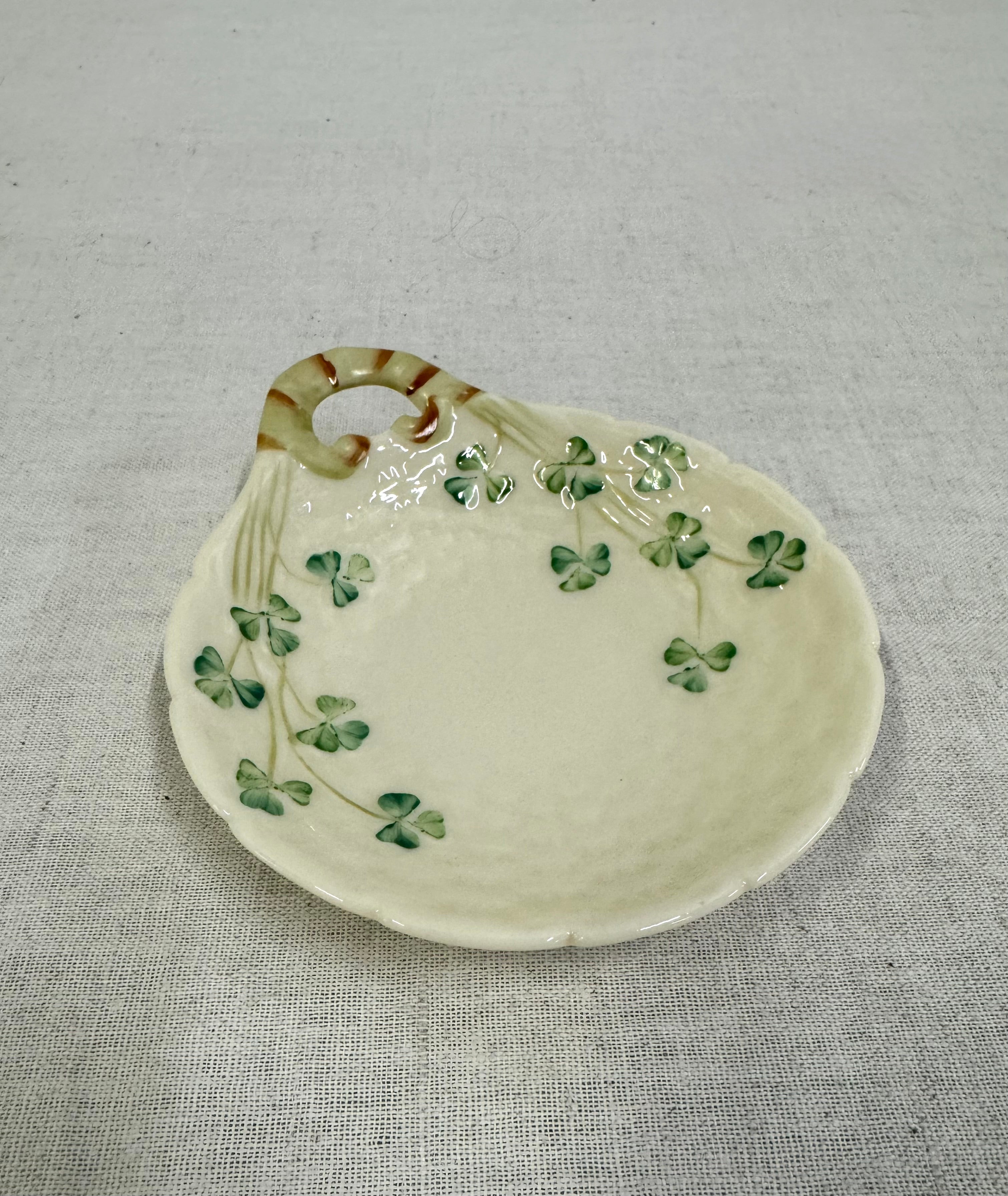 Vintage BELLEEK Shamrock Dish