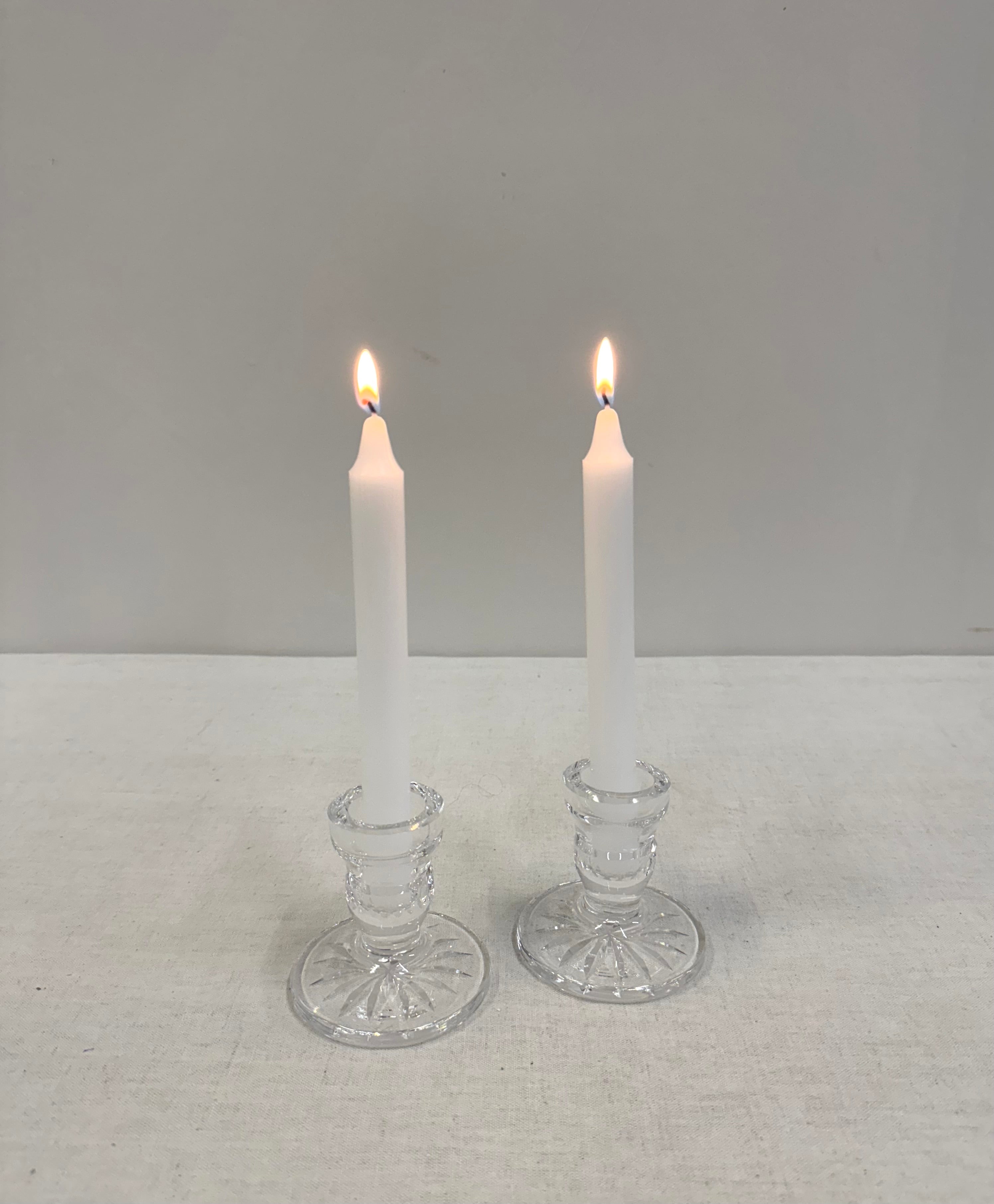 WATERFORD Crystal 'Blarney' Candle Holders Set of 2