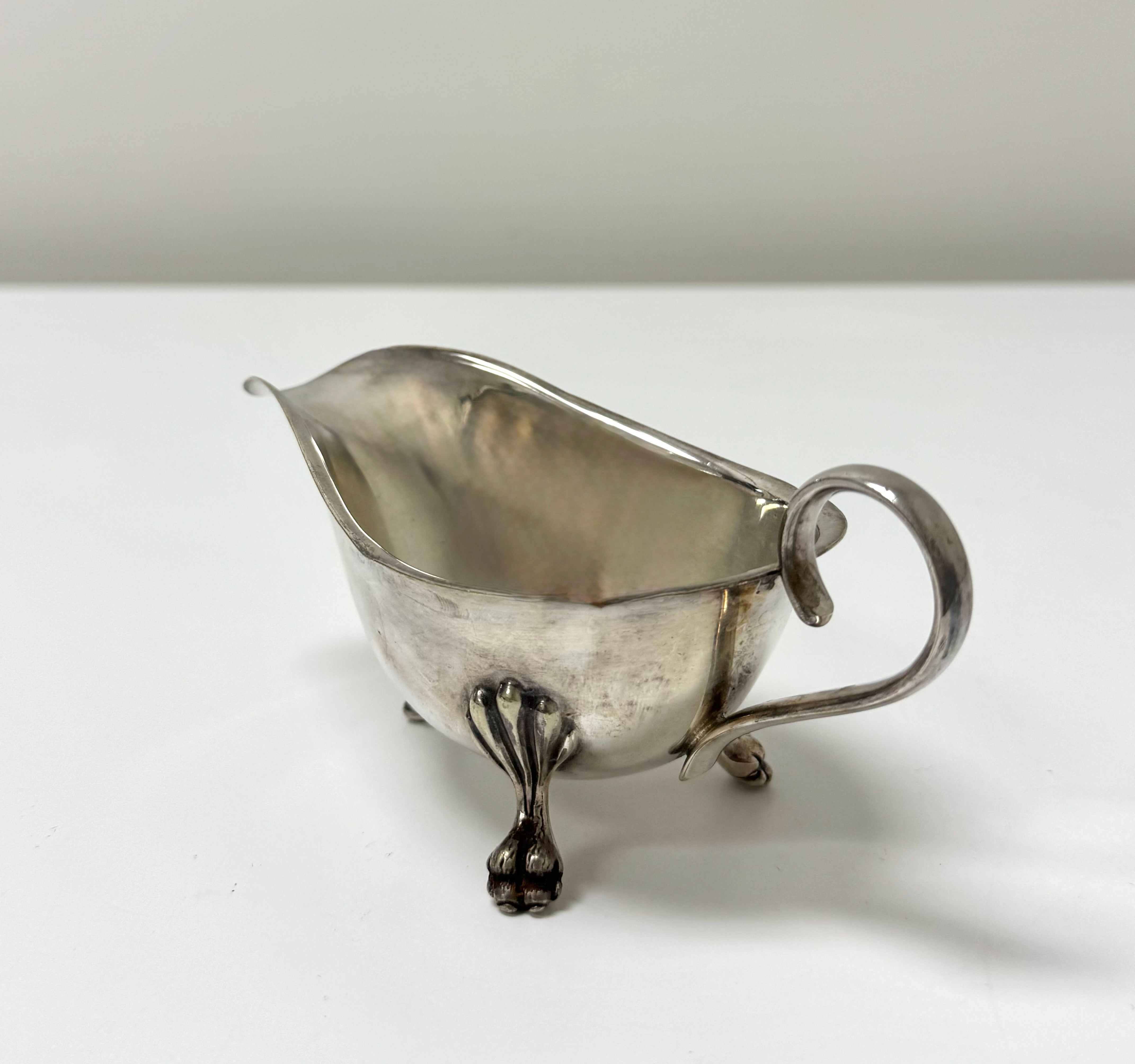 Vintage Silverplate Footed Sauce Boat