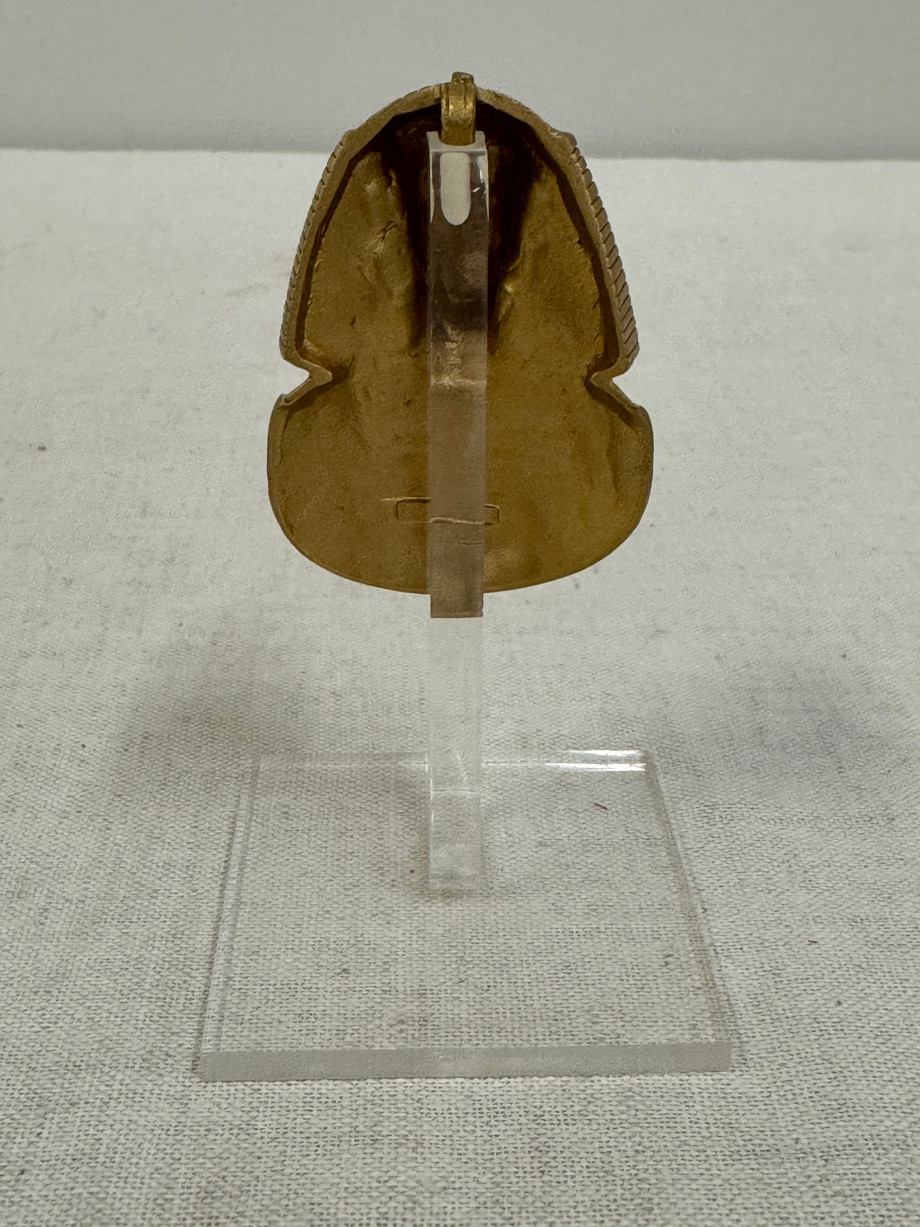 Vintage King Tut Pendant on Plexiglass Stand