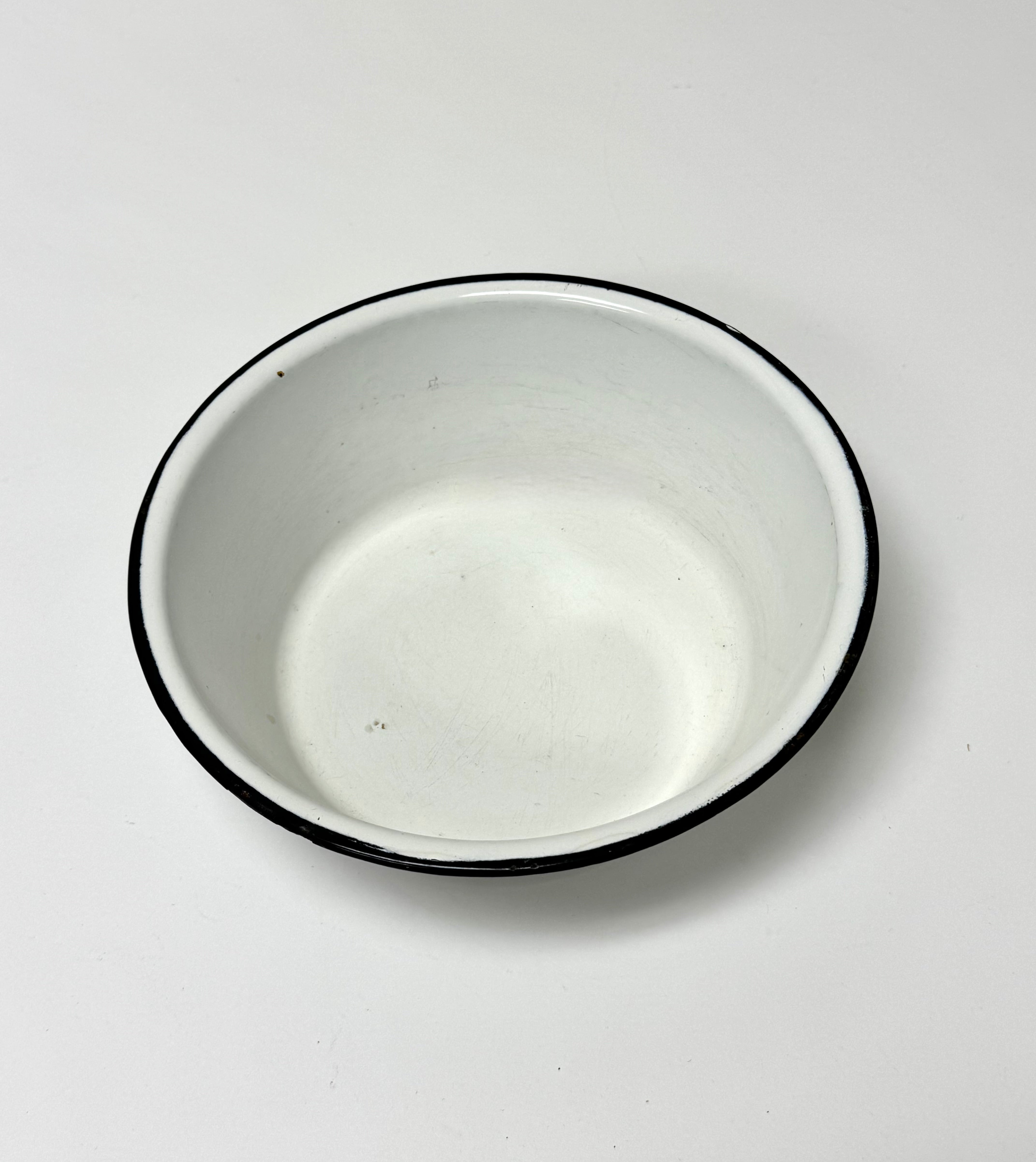 Vintage Black Enamelware 8" Bowl